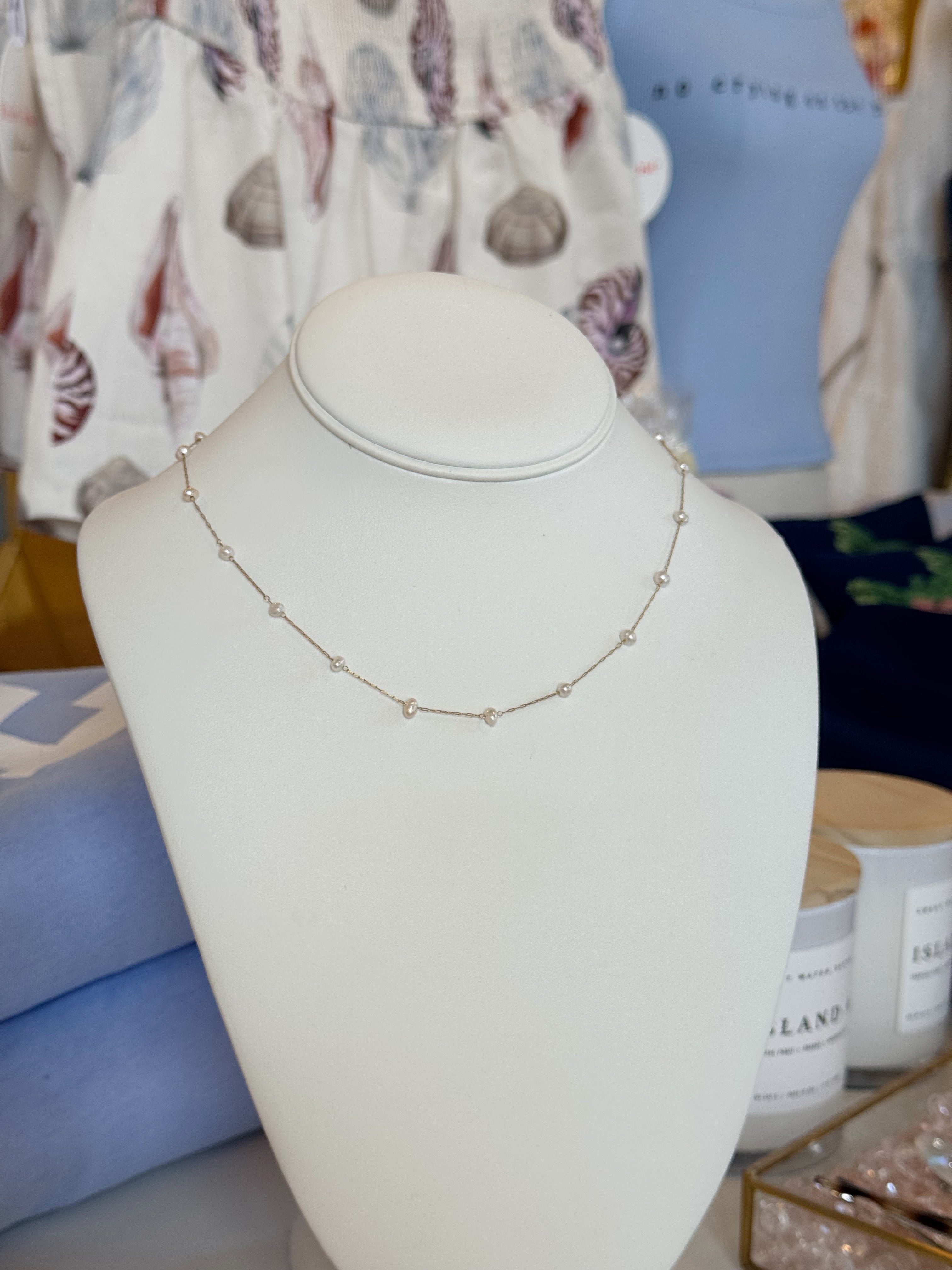 Camille Pearl Necklace - Gold