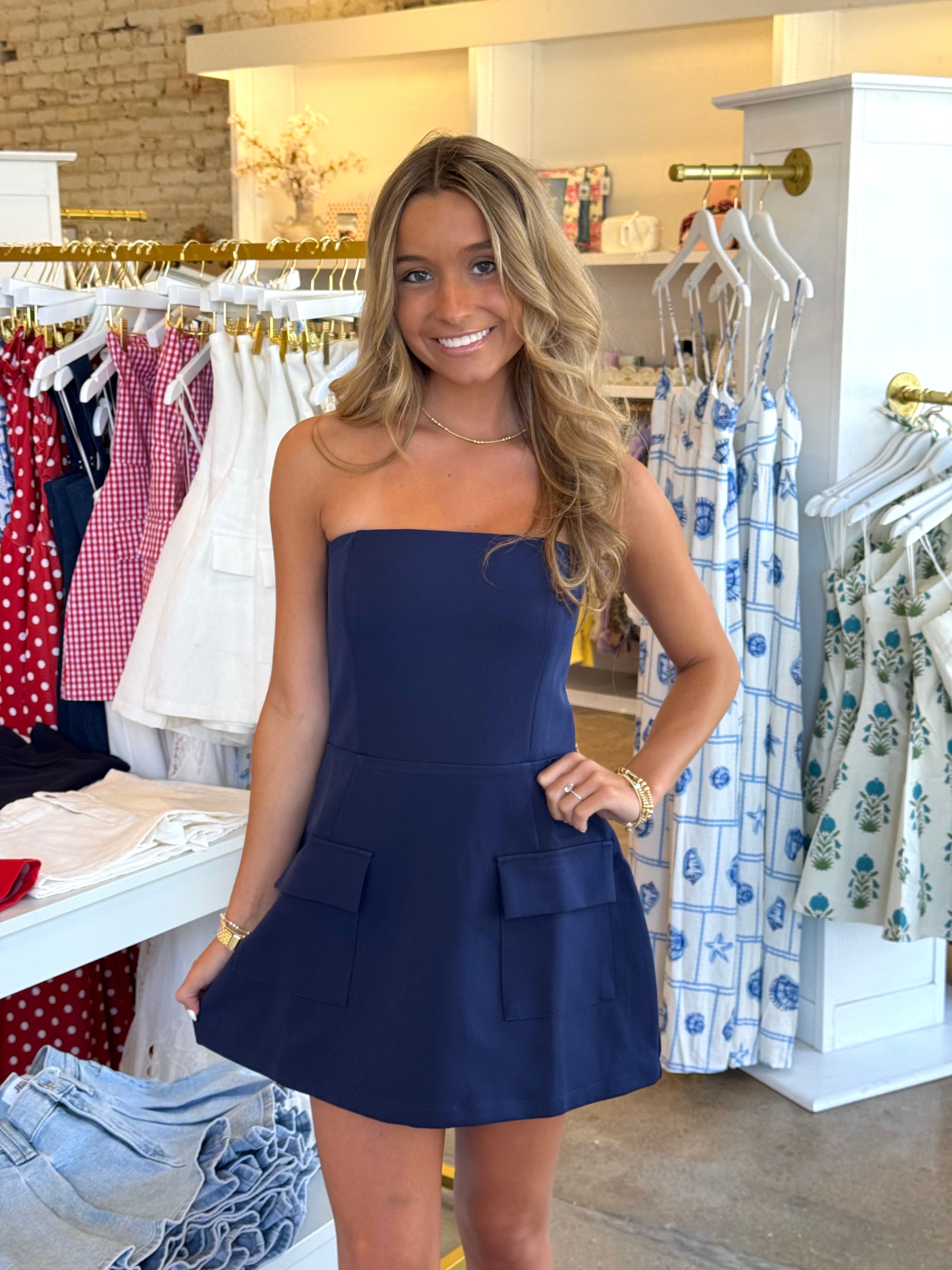 Isn’t She Lovely Mini Dress - Navy