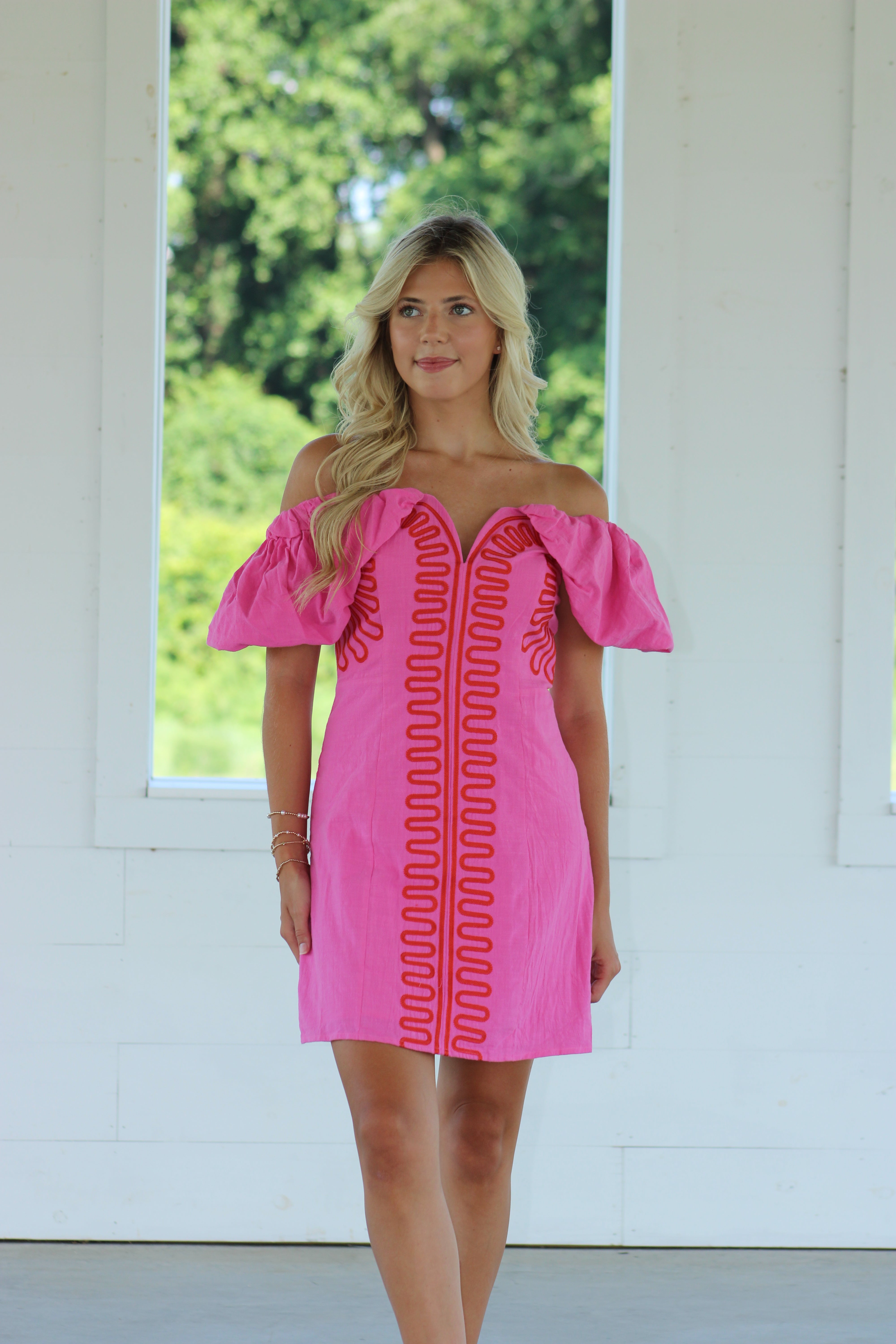 Ellie Mini Dress - Fuchsia