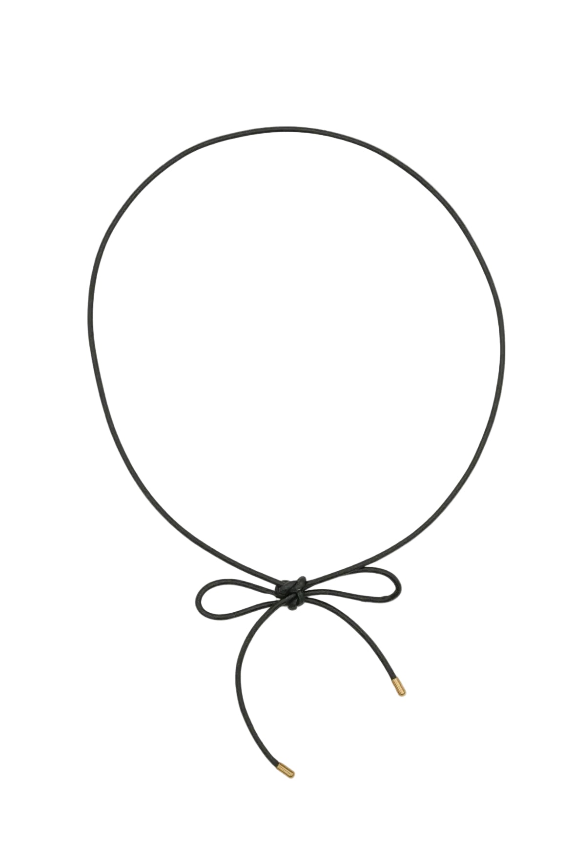 Leather Cord Necklace - Black