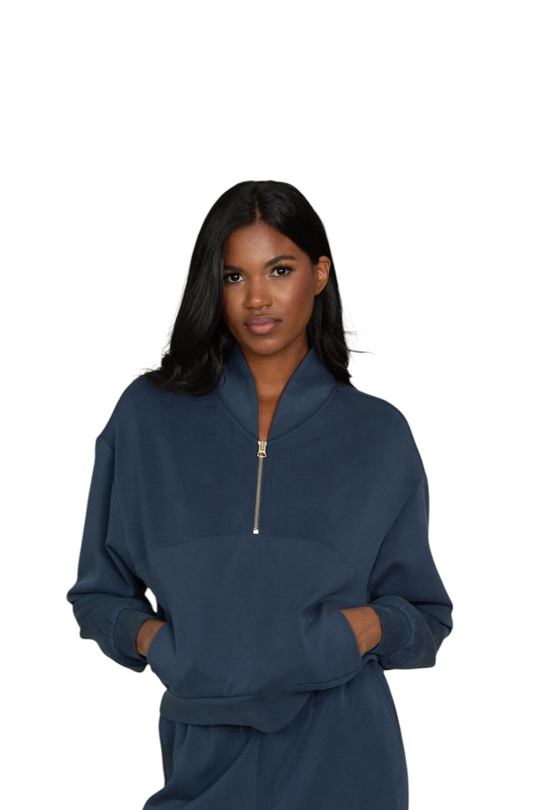 Gold Hinge LuxeSoft Lounge Quarter Zip - Navy