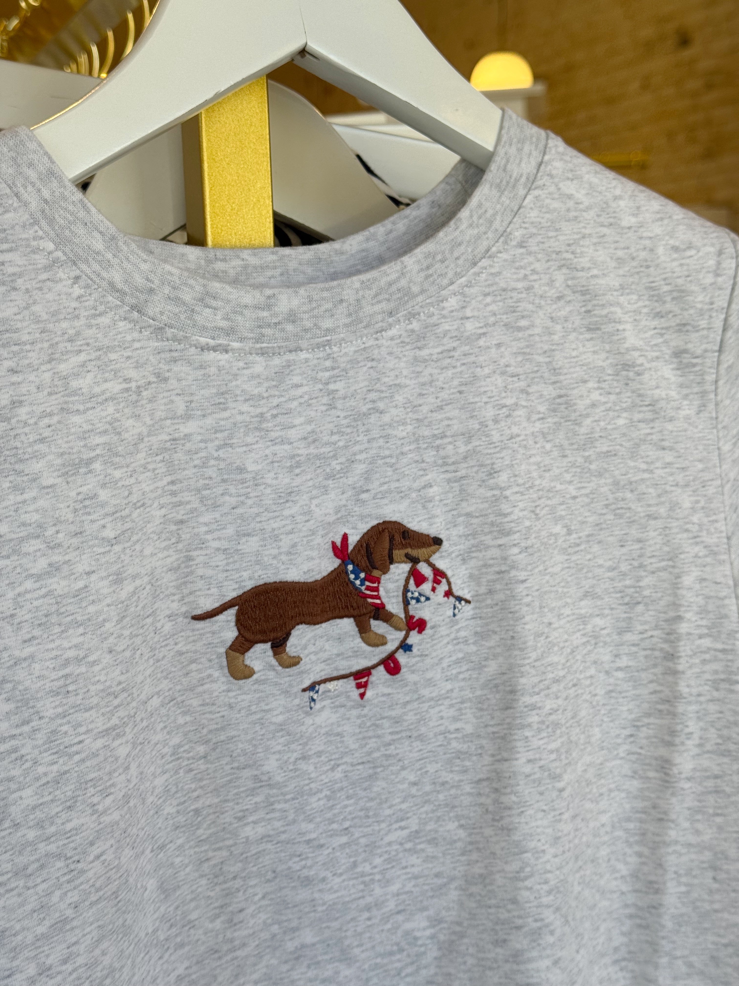 Pawty In The USA Soft Tee - Grey