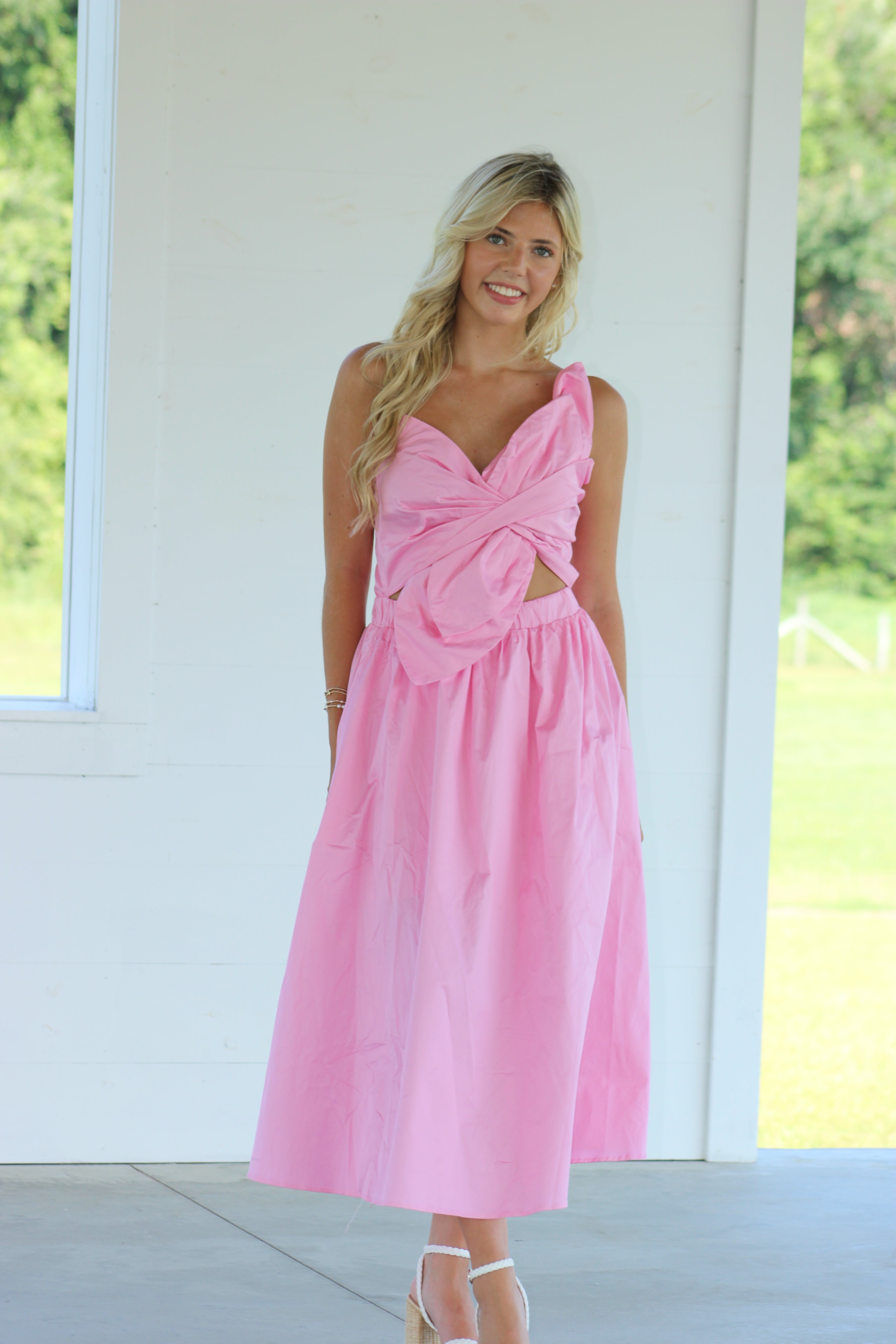 Elena Midi Dress - Pink Lilac