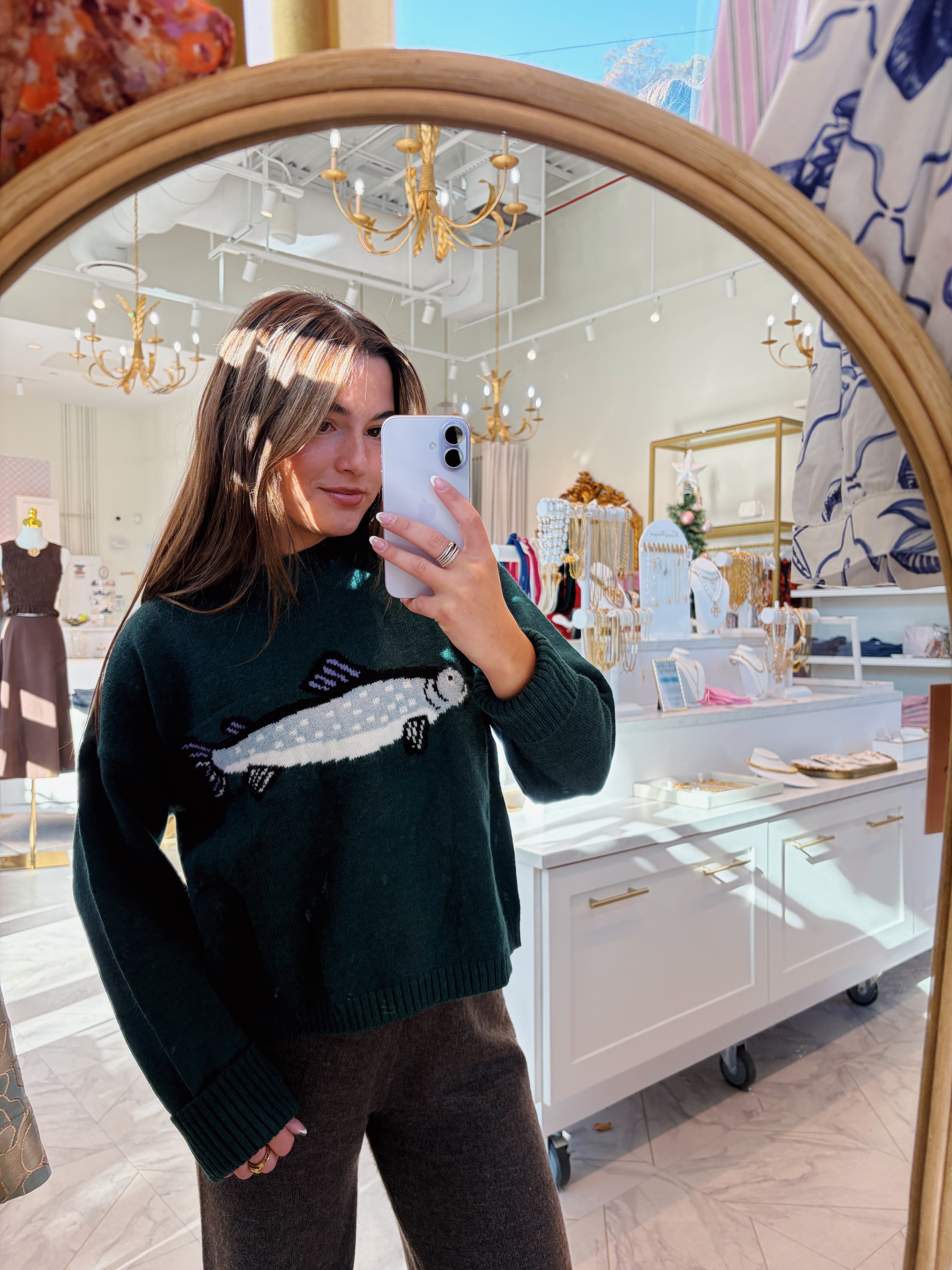 Ocean Fisherman Sweater - Dark Green