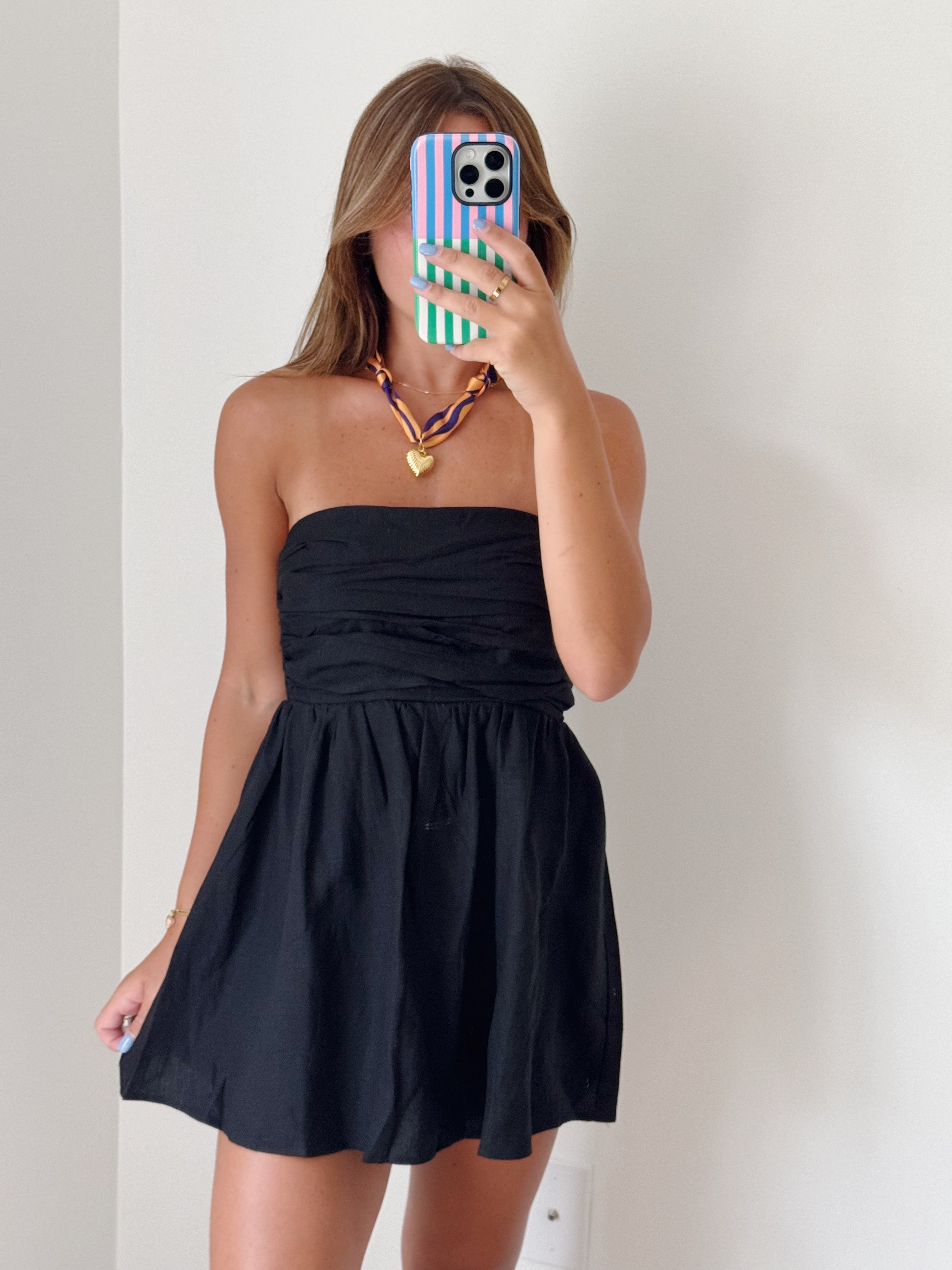 Julie Romper Dress - Black