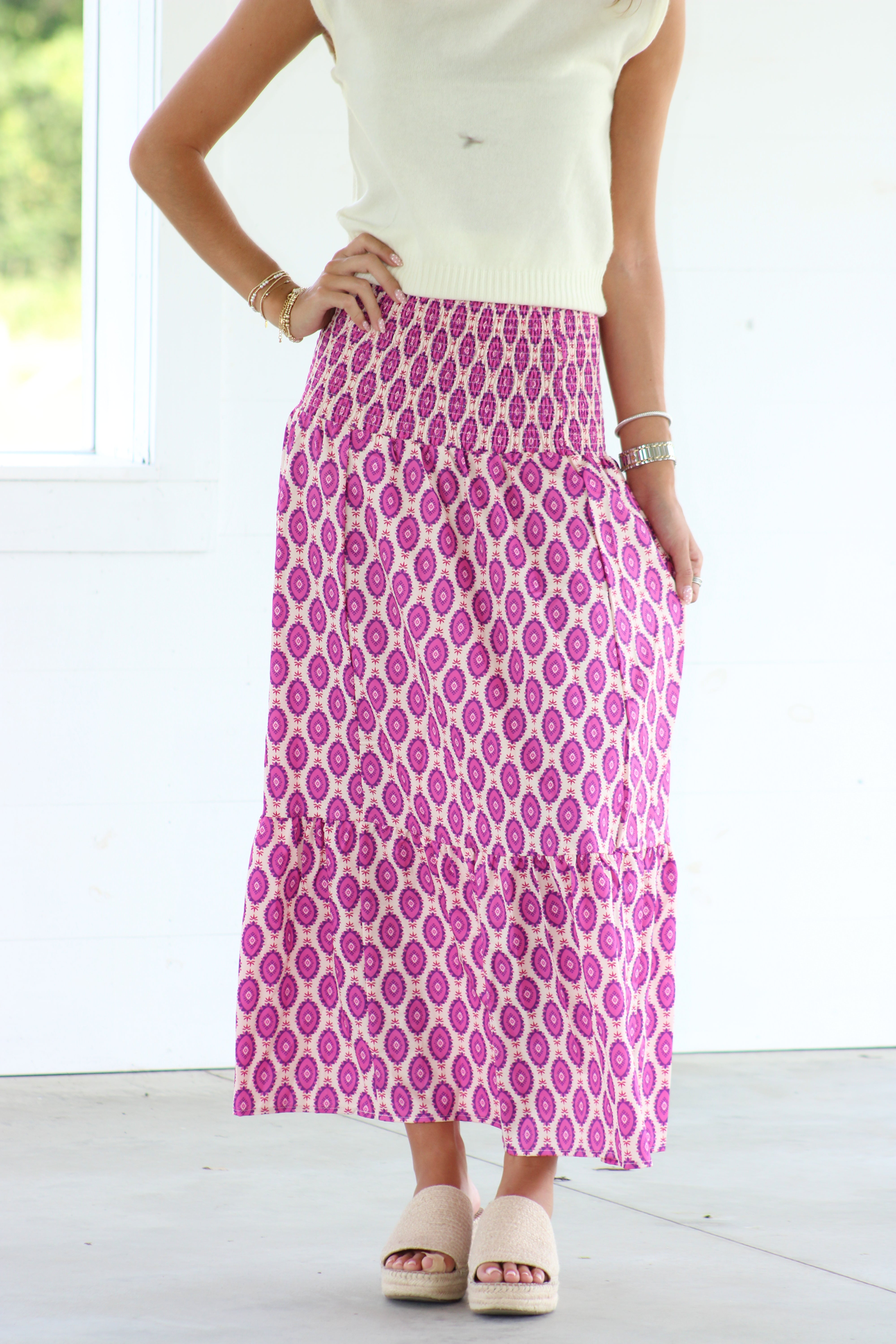 Bright Side Maxi Skirt - Purple