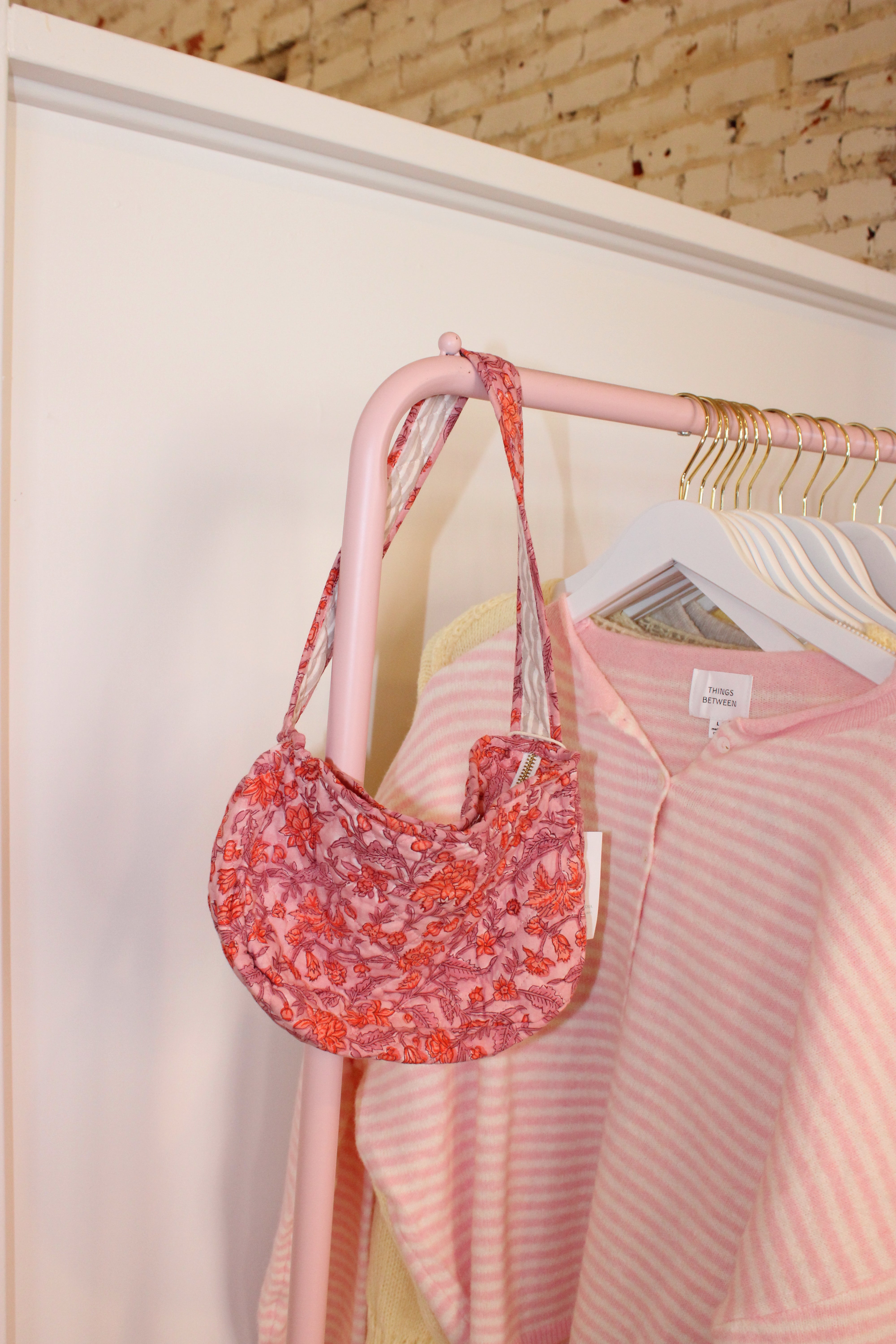 Luna Mini Quilted Purse - Coral