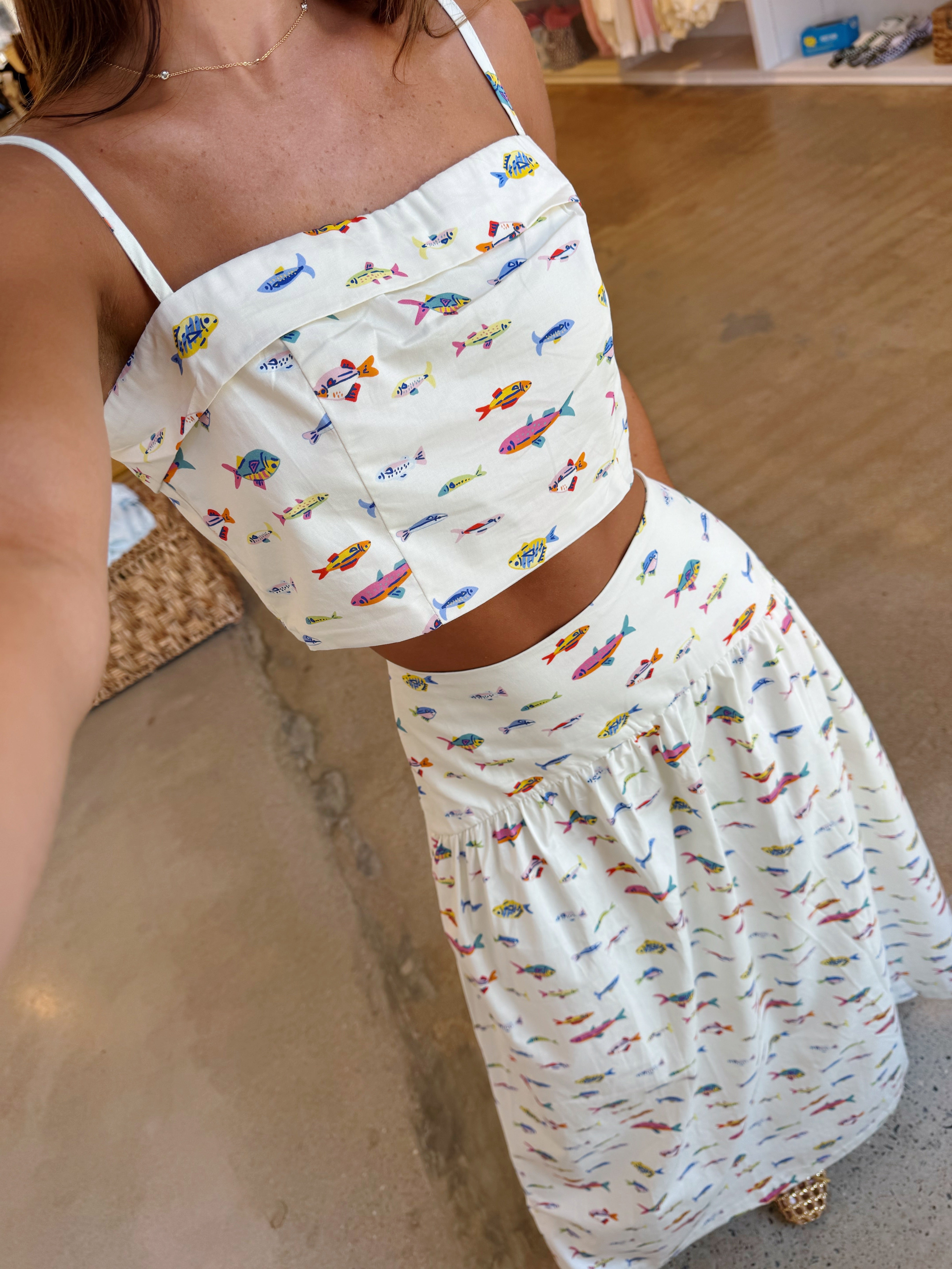 Lakeside Top & Maxi Skirt Set