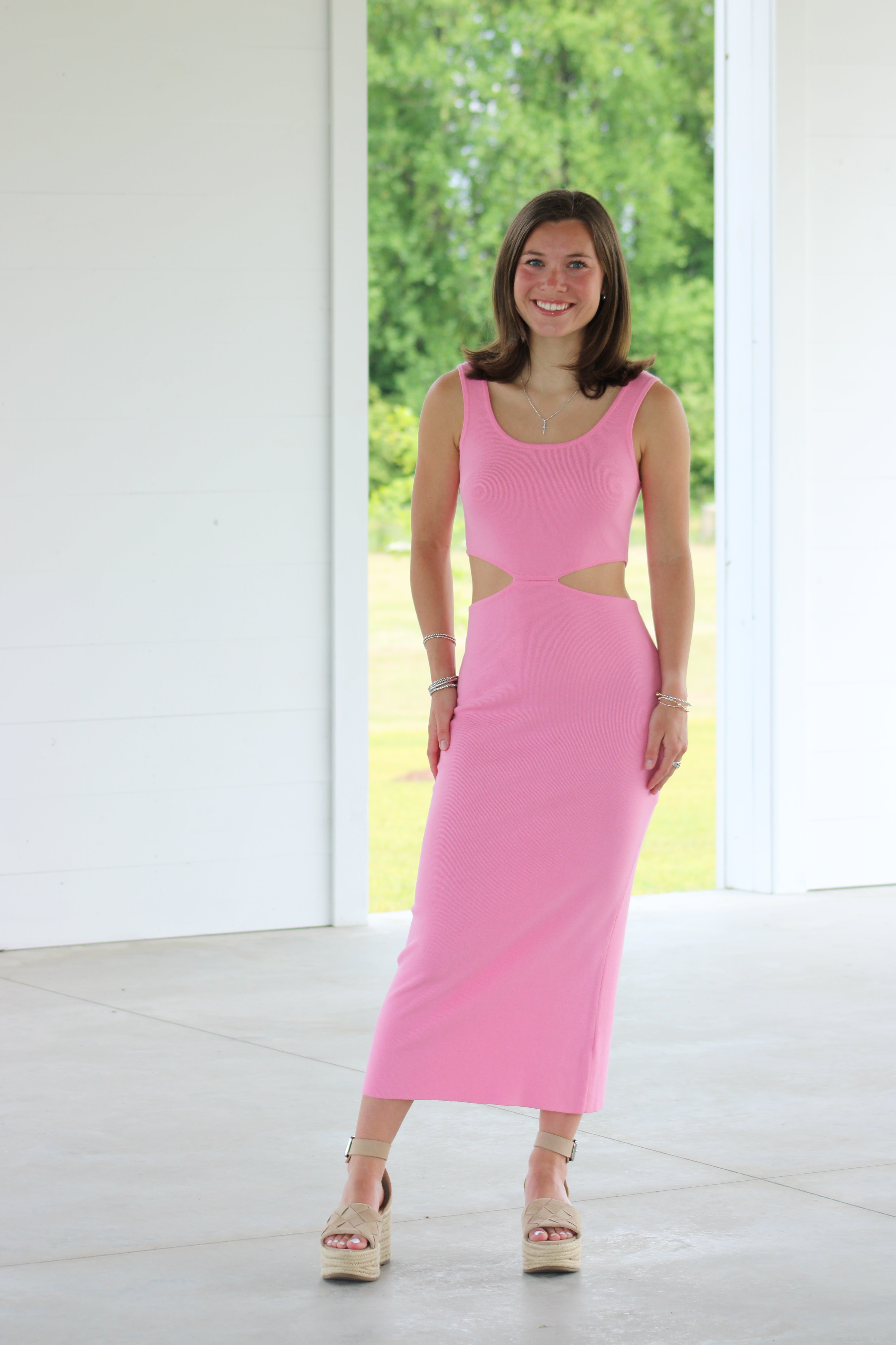 Before I Go Midi Dress - Pink