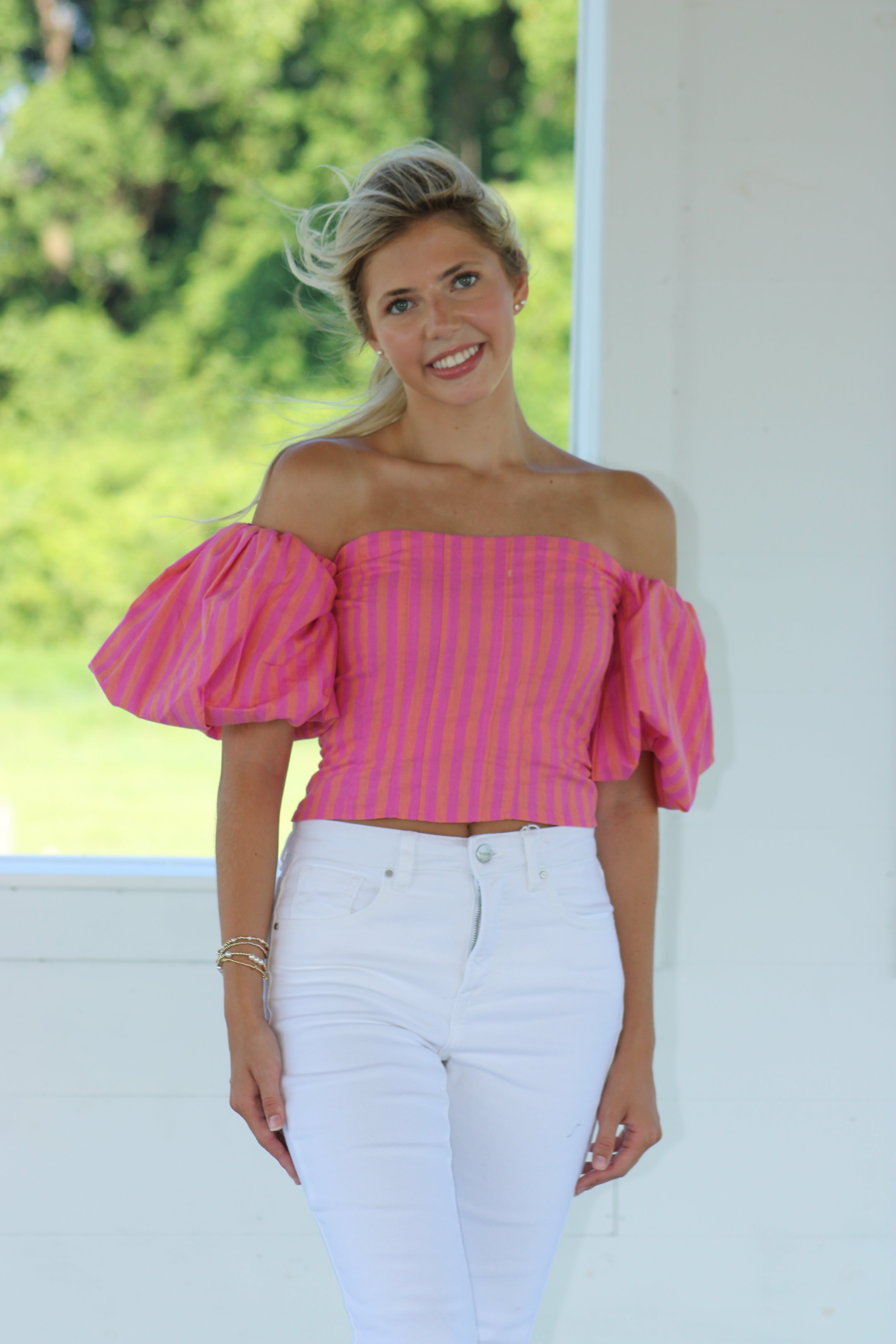 Cali Sun Top - Pink & Orane