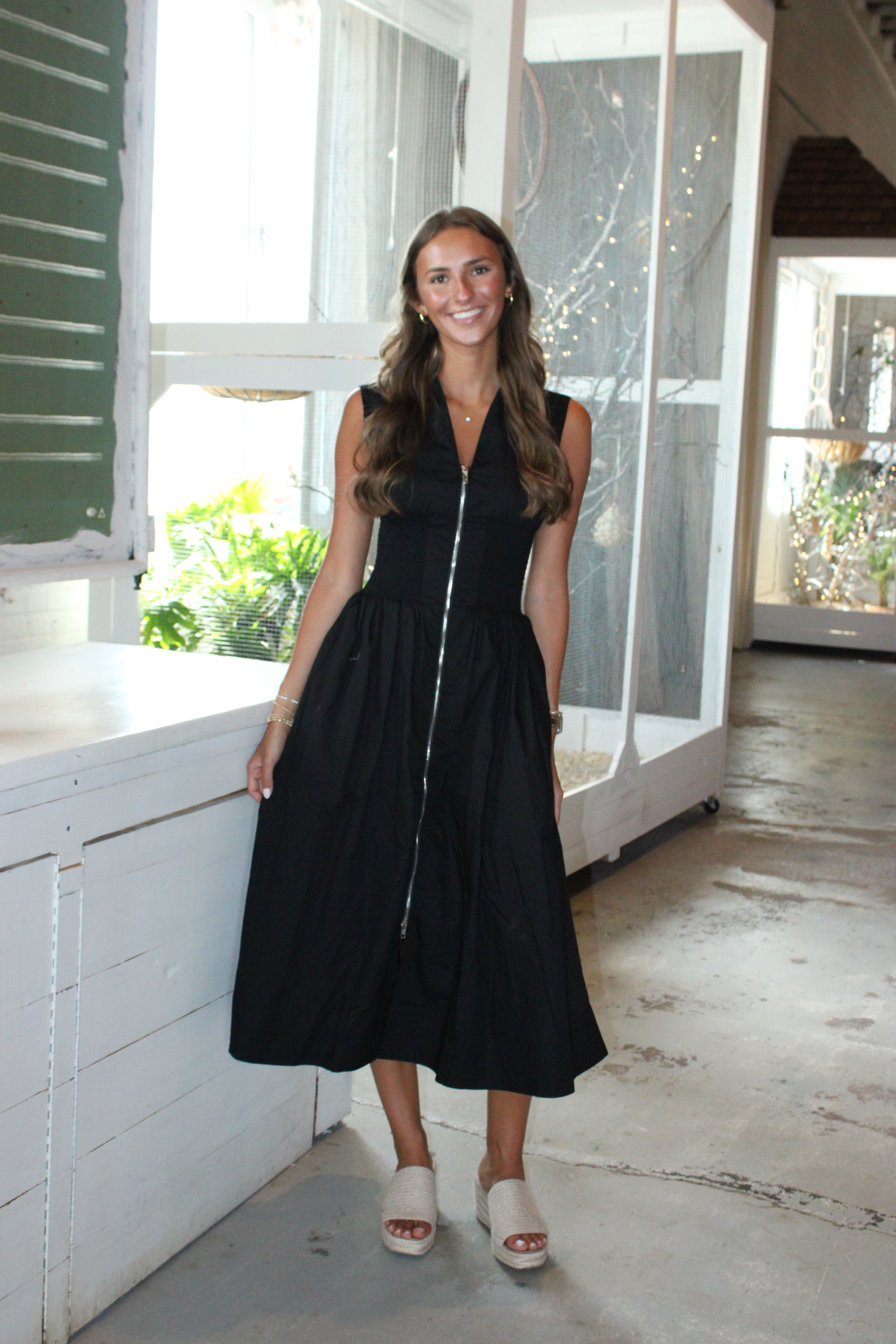 Willow Midi Dress - Black