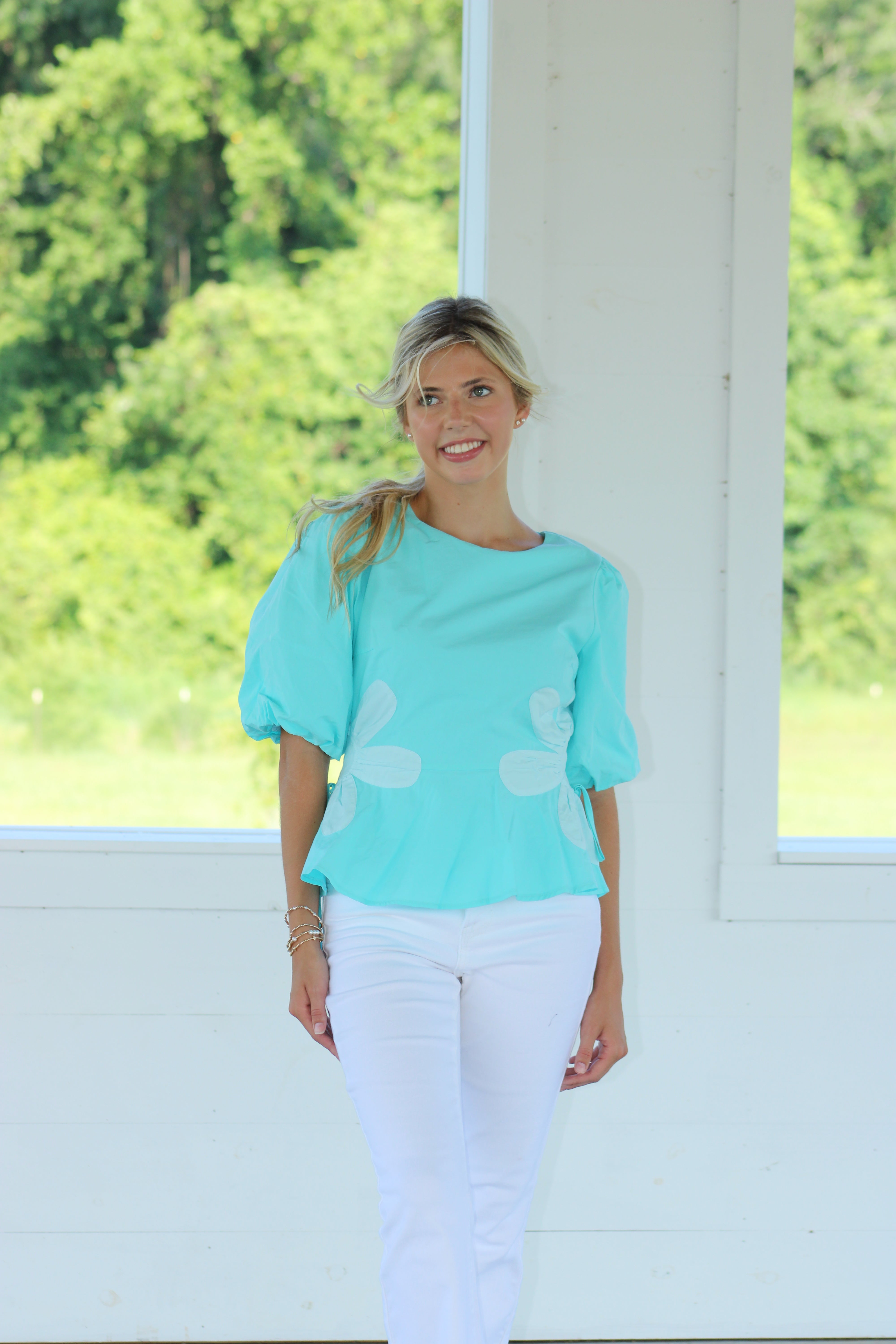Story Of Us Top - Aqua Blue