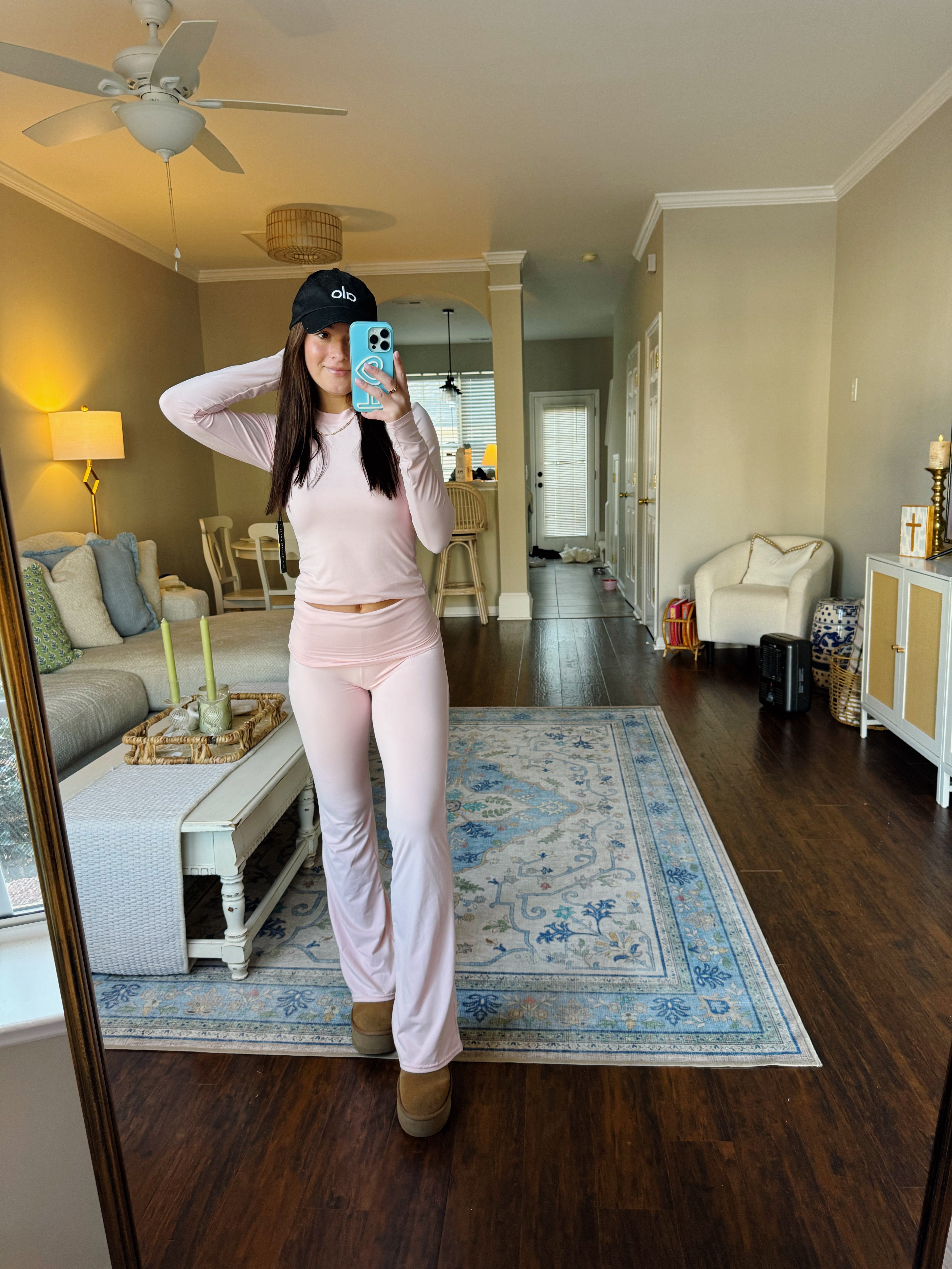 Cute & Cozy Soft Knit Flare Pants - Pink