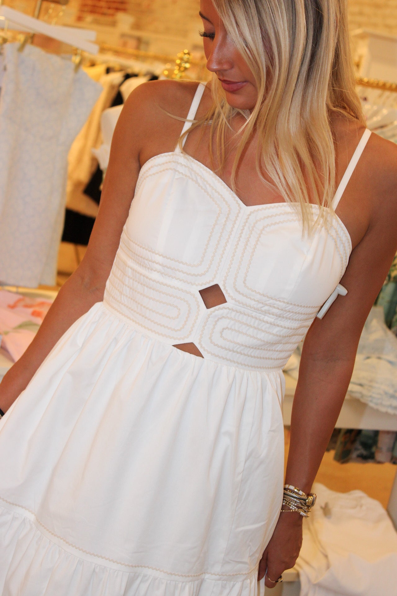 On And Off The Field Maxi Dress - White