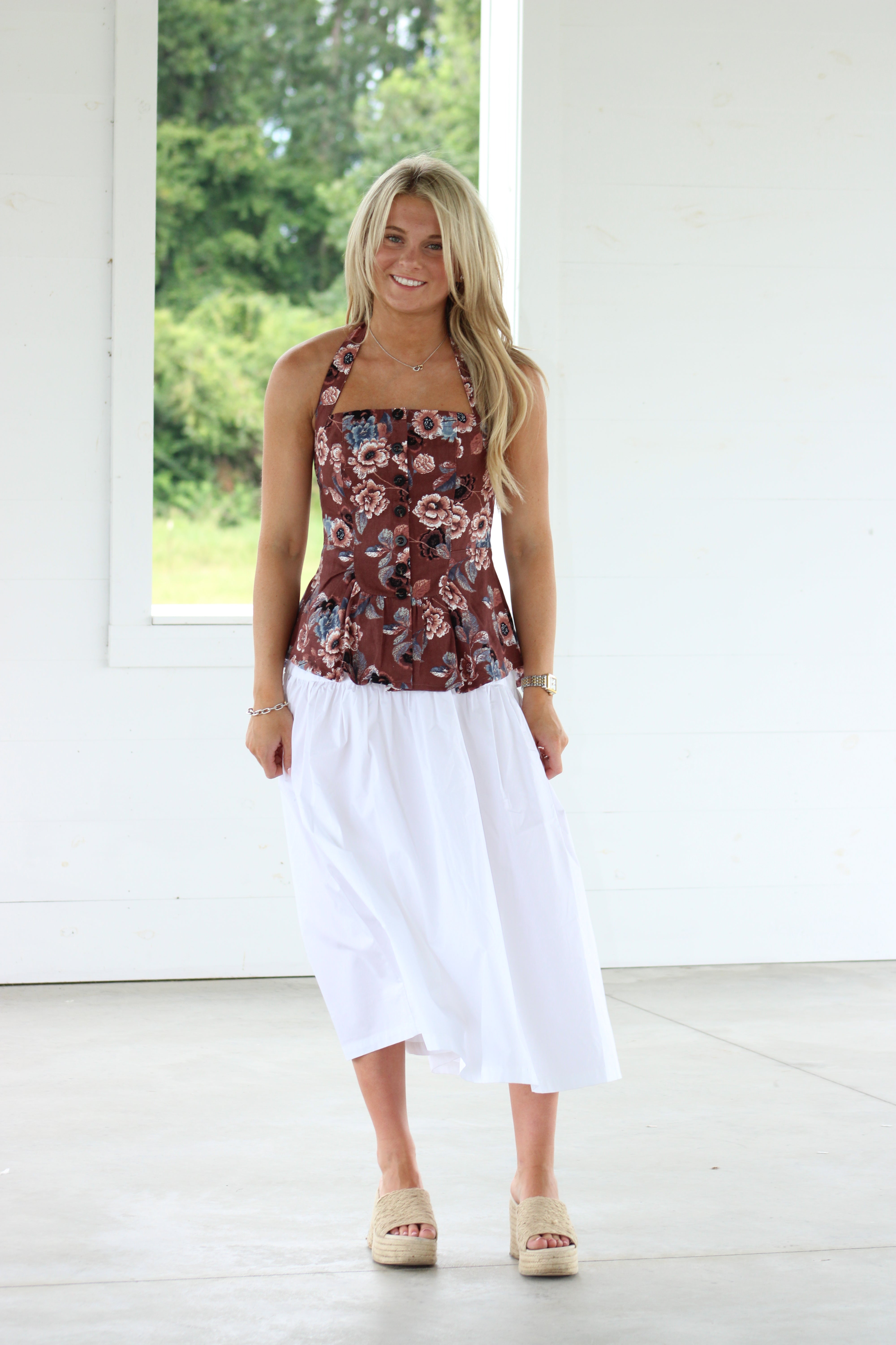 Kaylee Midi Skirt - White