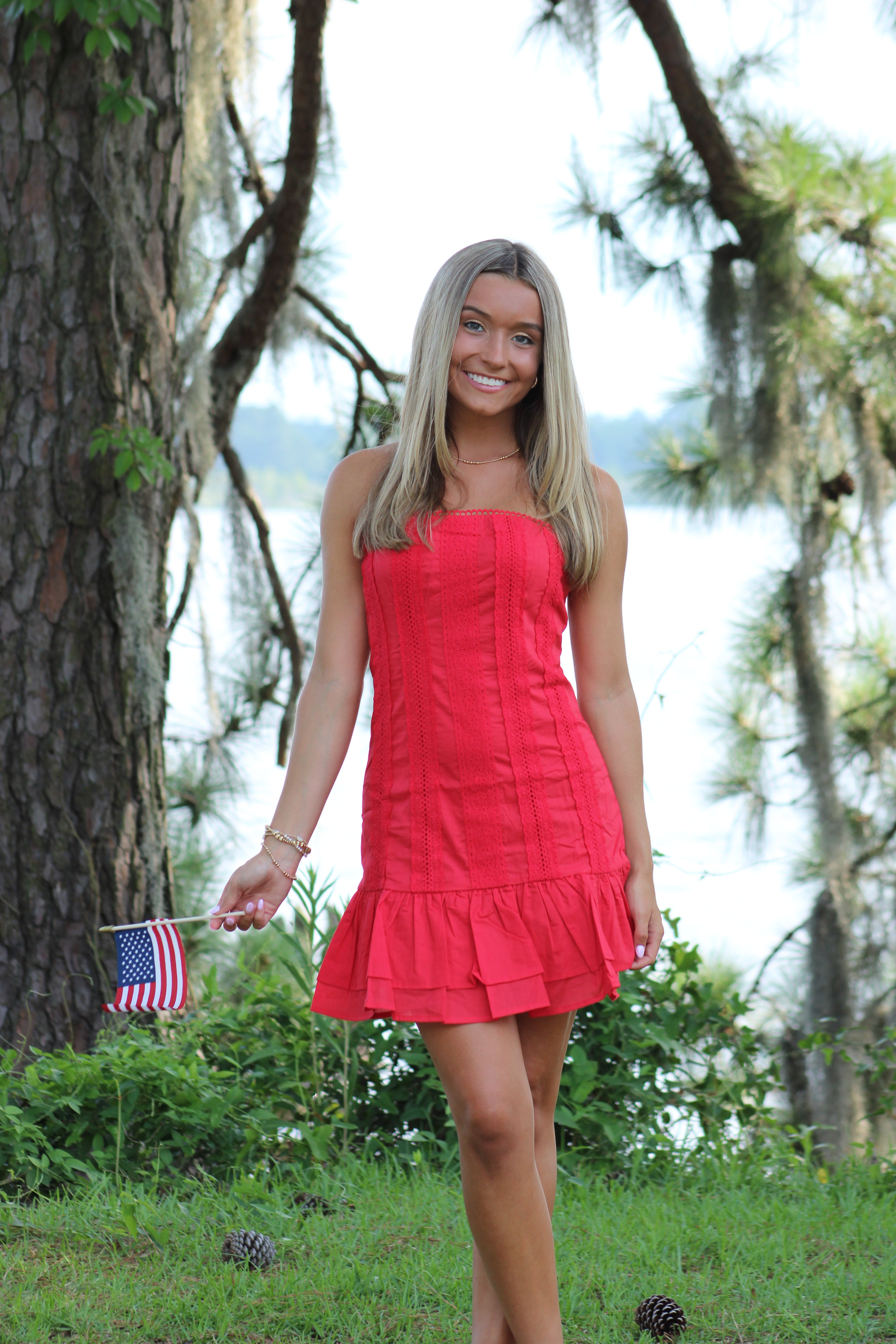 Paint It Red Mini Dress - Red