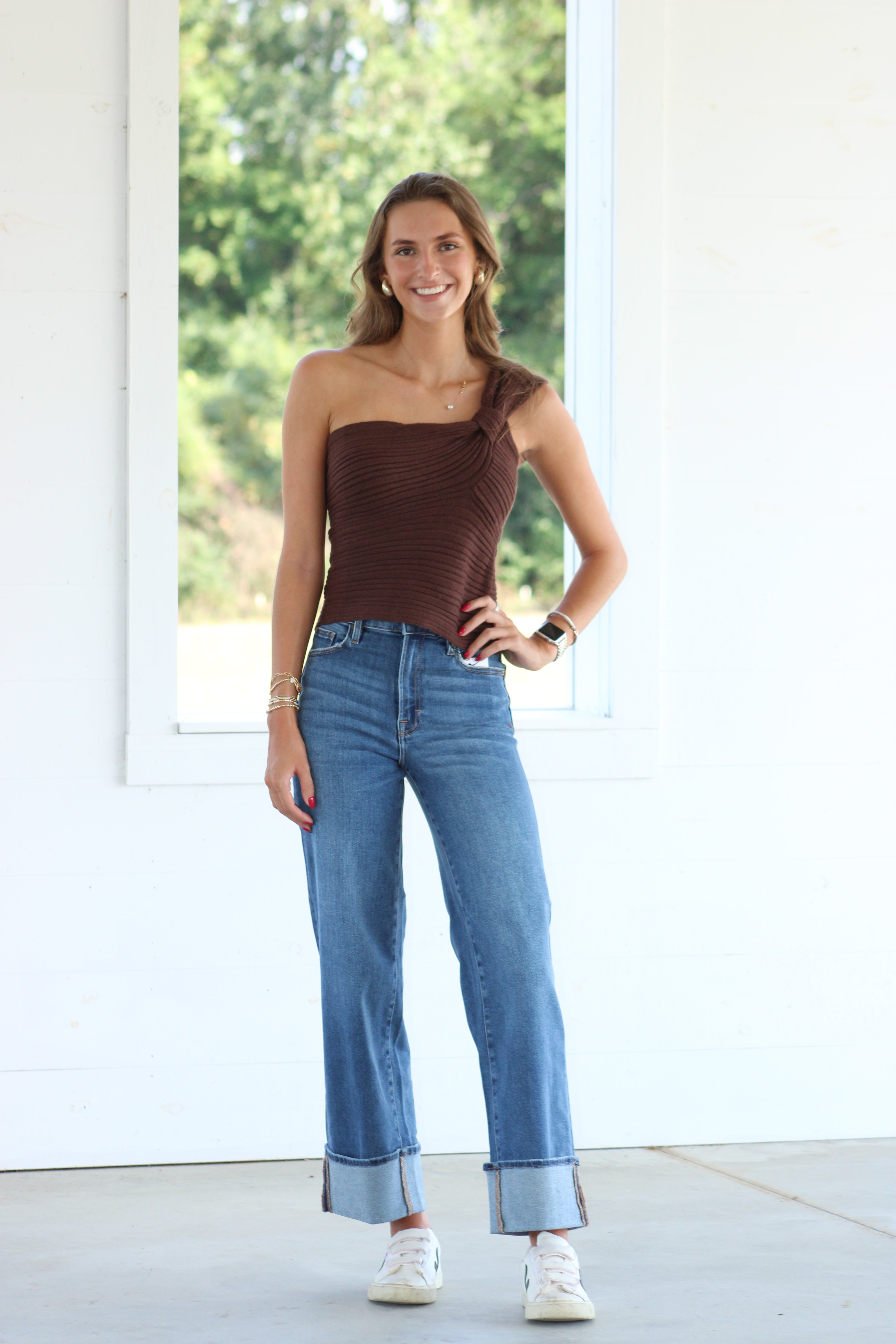 Tara Knit Top - Brown