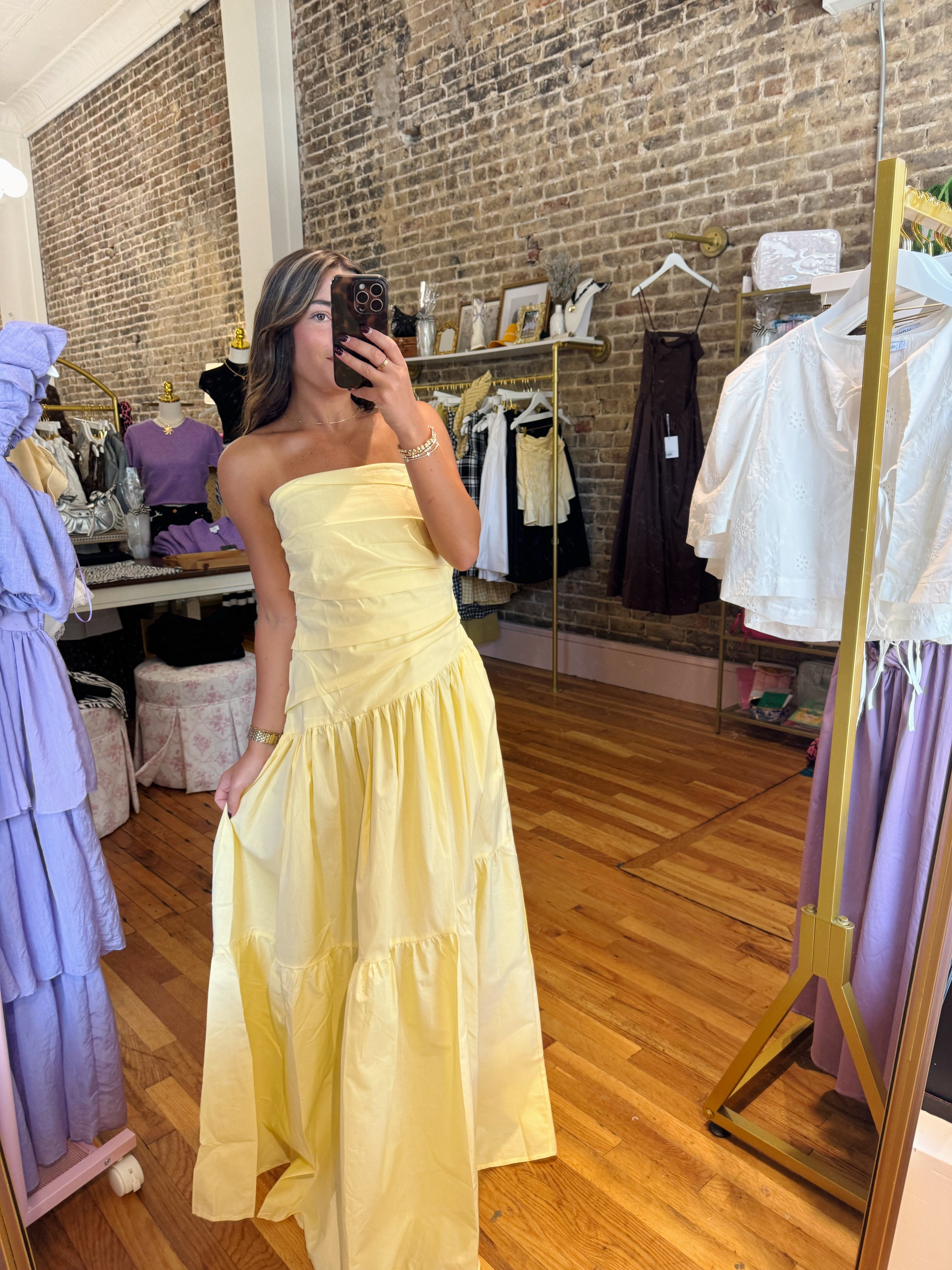 Keep It Classy Maxi Dress - Butter Yellow