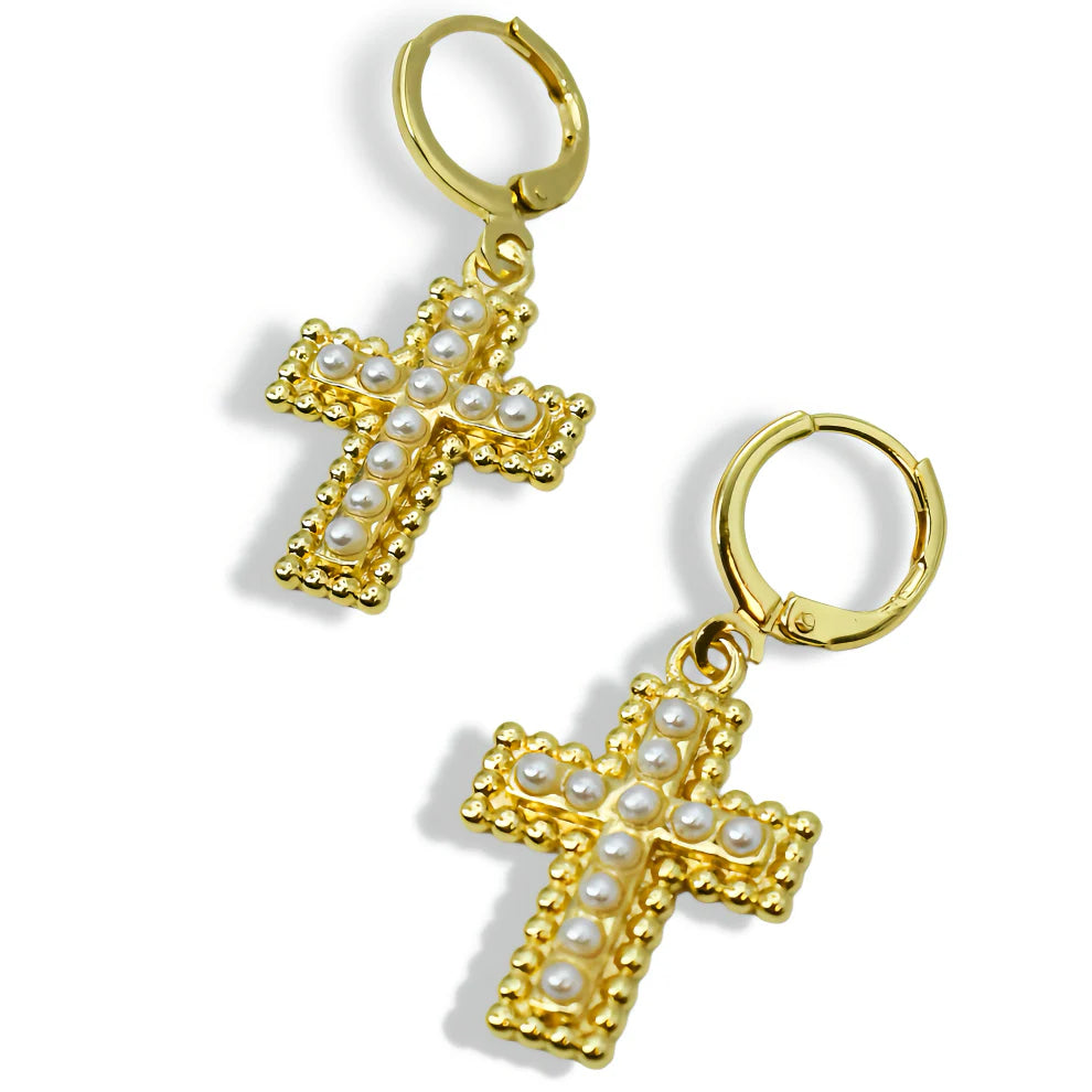 Pendant Cross Earrings