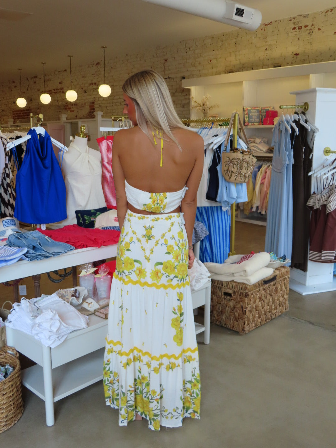 Greece Top & Maxi Skirt Set - Yellow