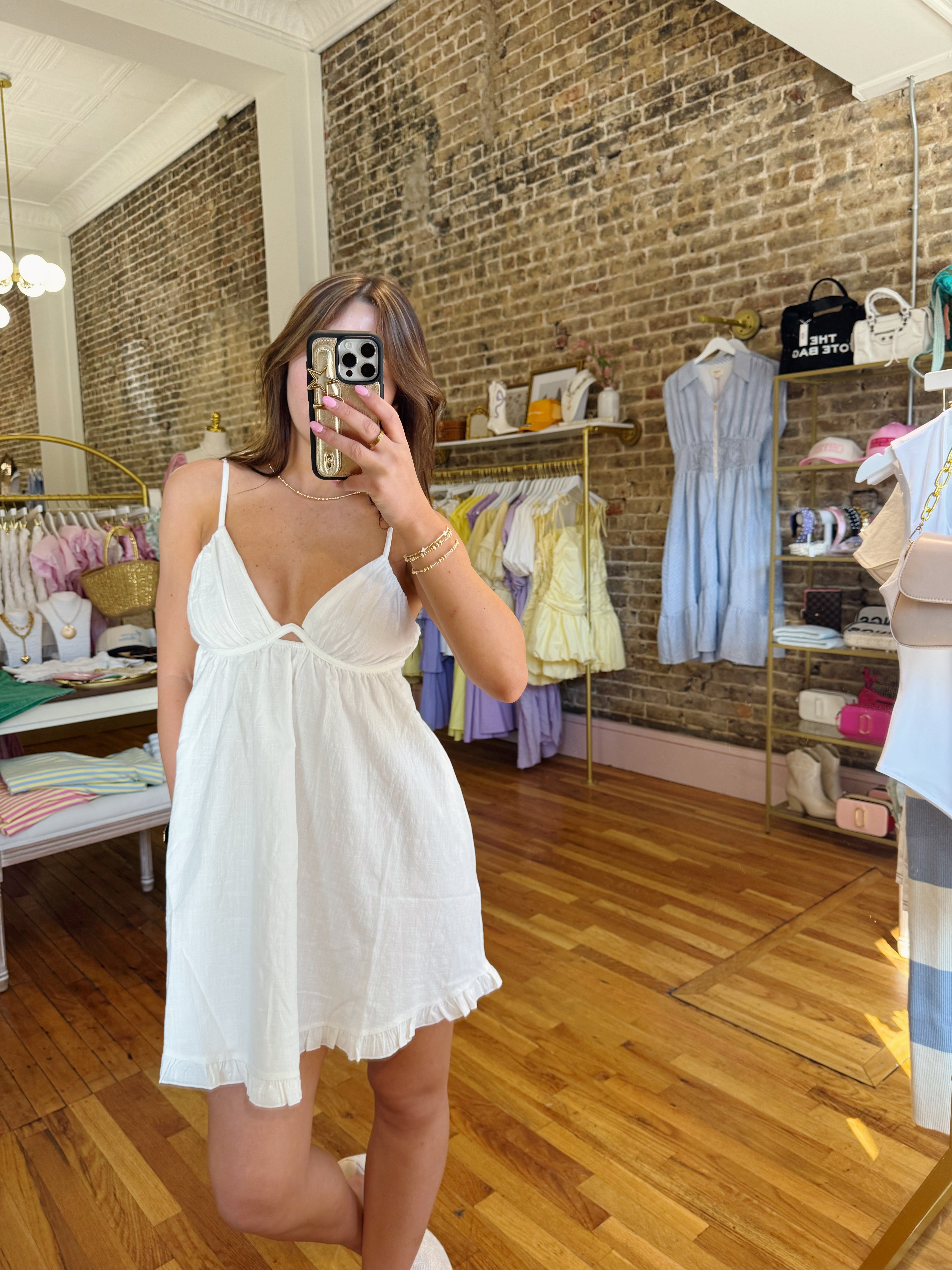 Brynn Mini Dress - White