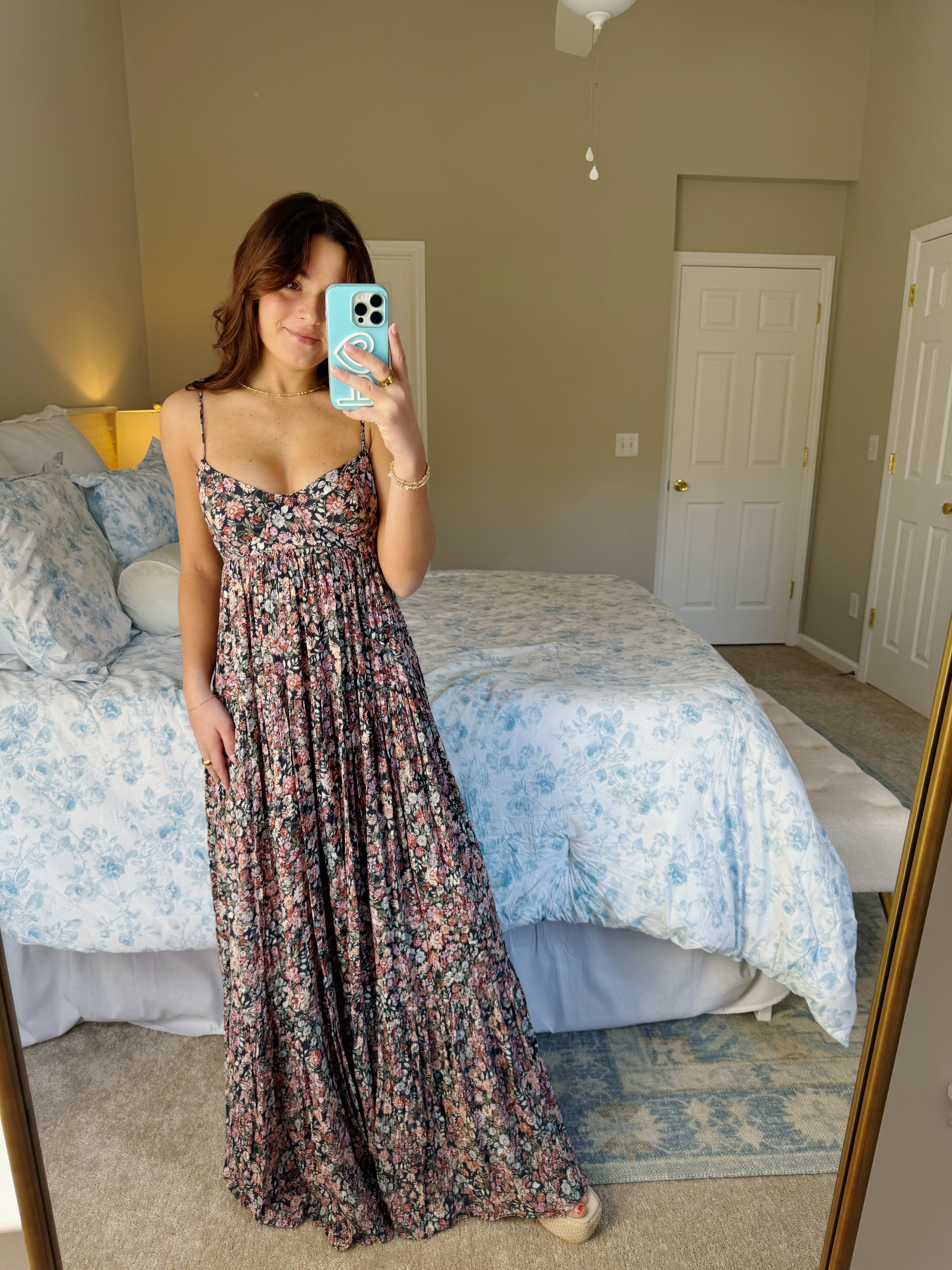 Love You Better Maxi Dress - Black Floral