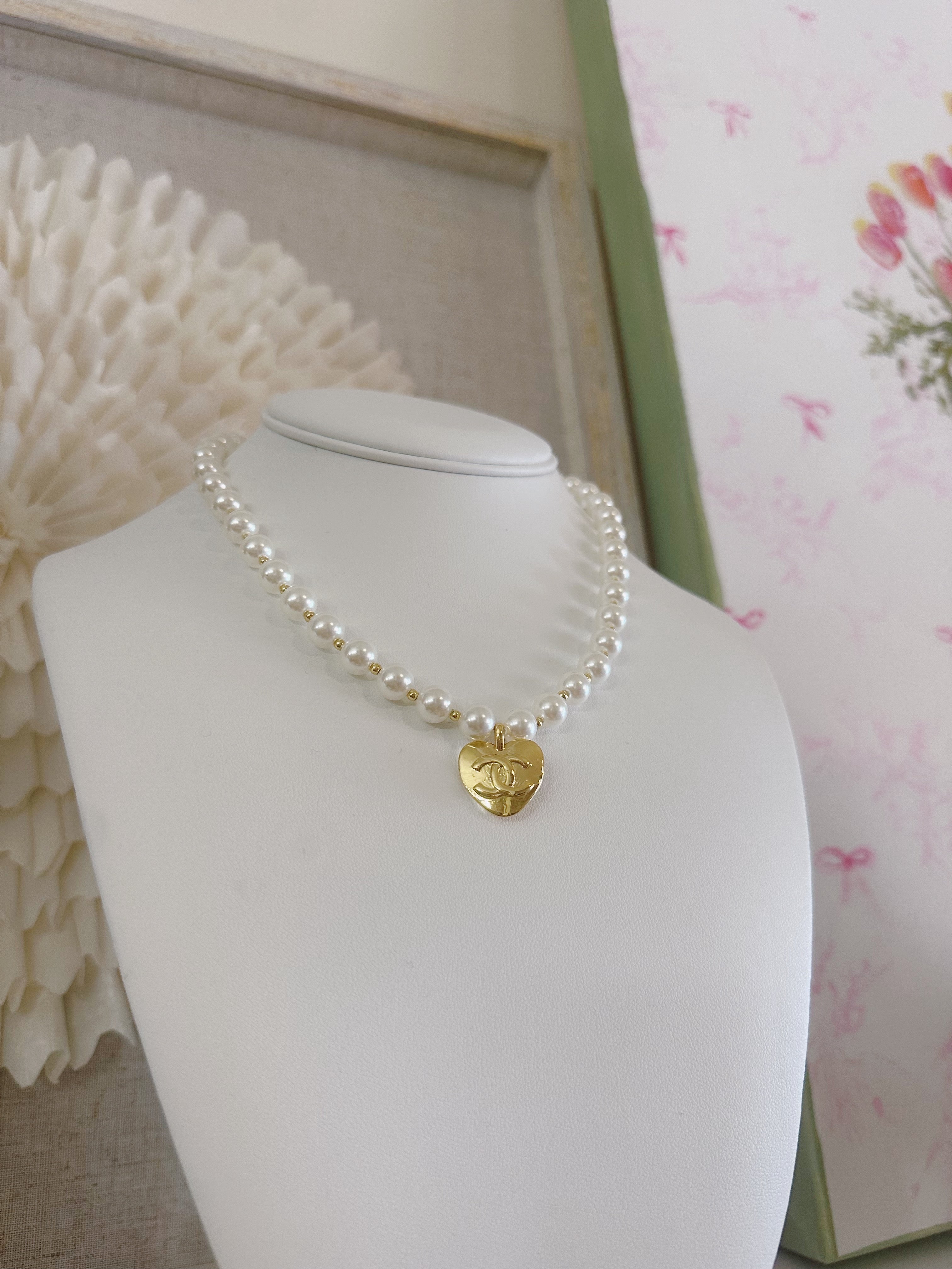 Coco Heart Pearl Necklace