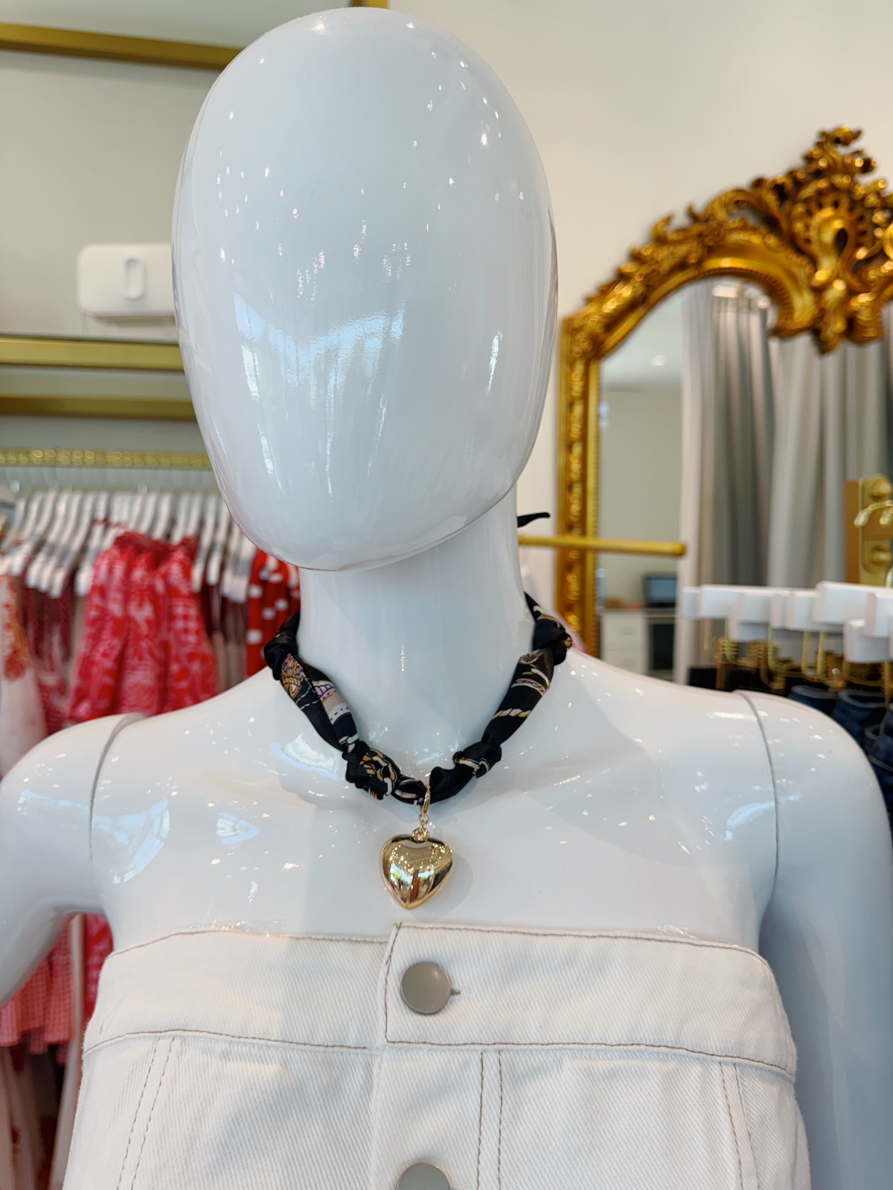 Serenity Scarf Heart Necklace