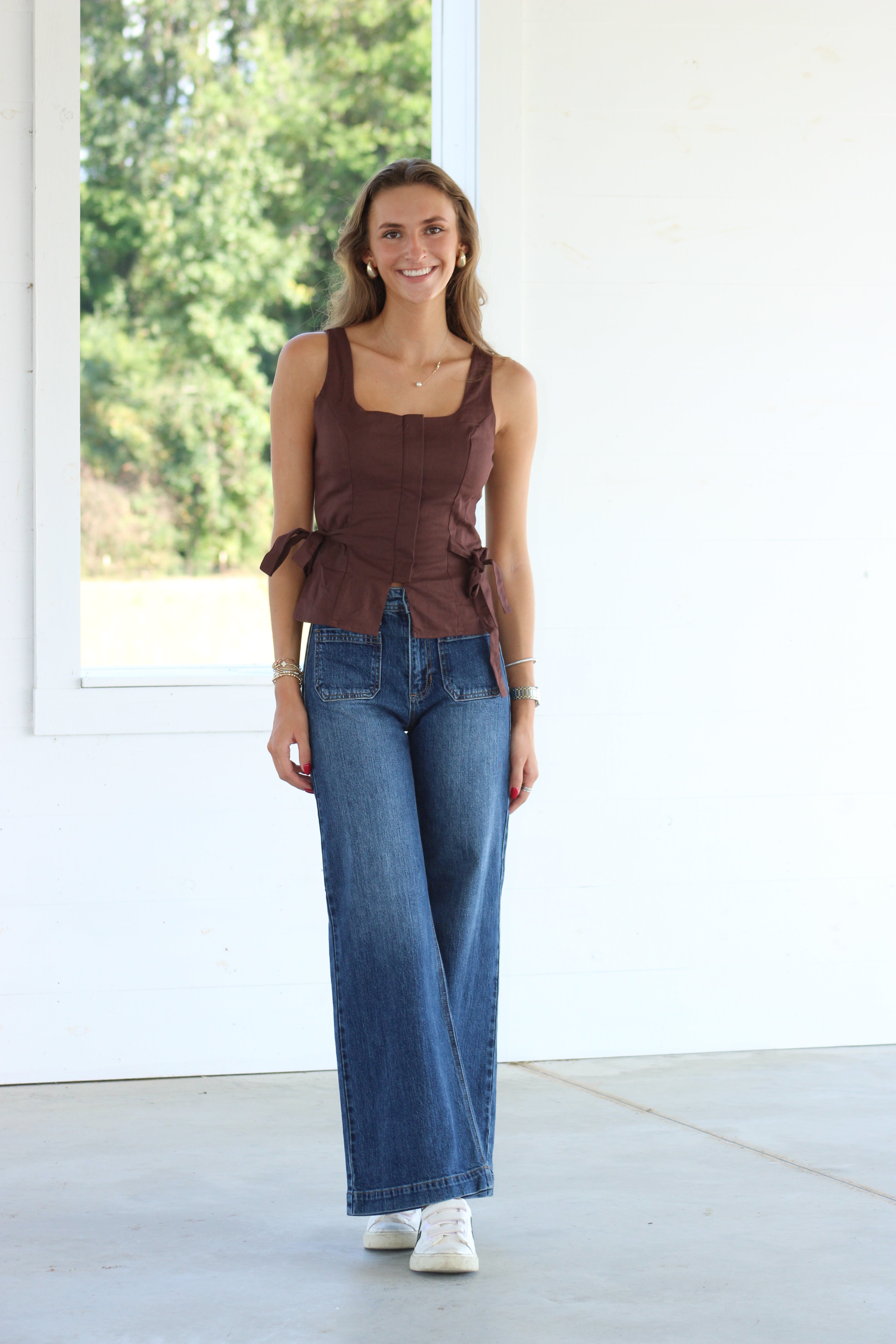 Molly Micro Pocket Wide Leg Denim