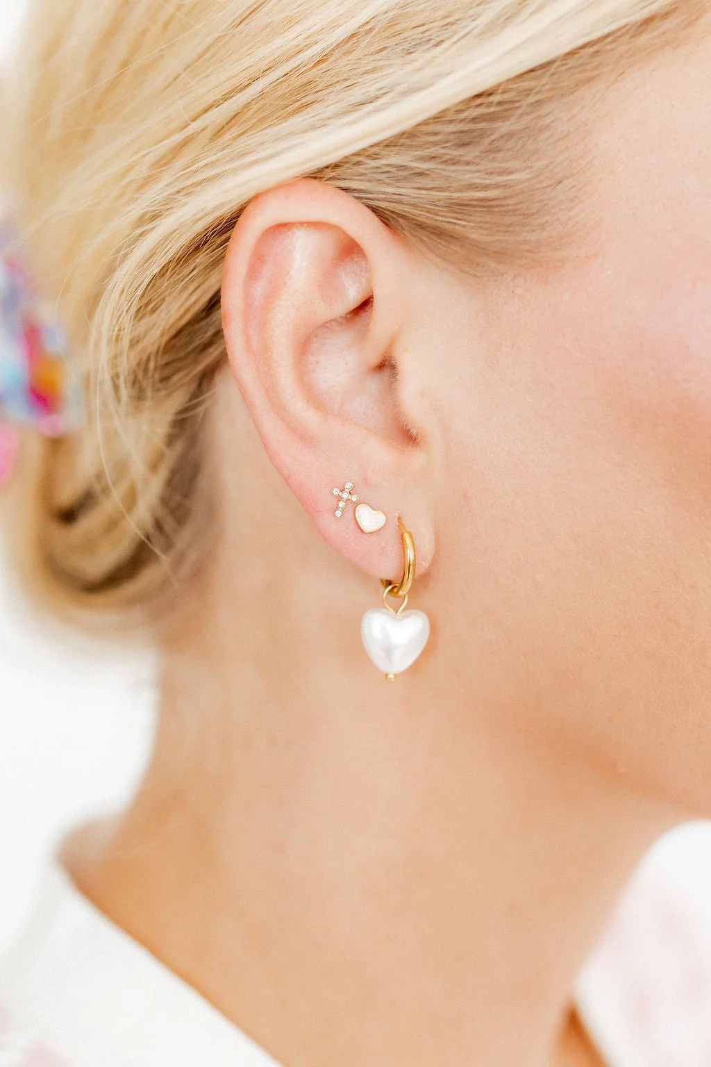 Willa Heart Huggie Earrings