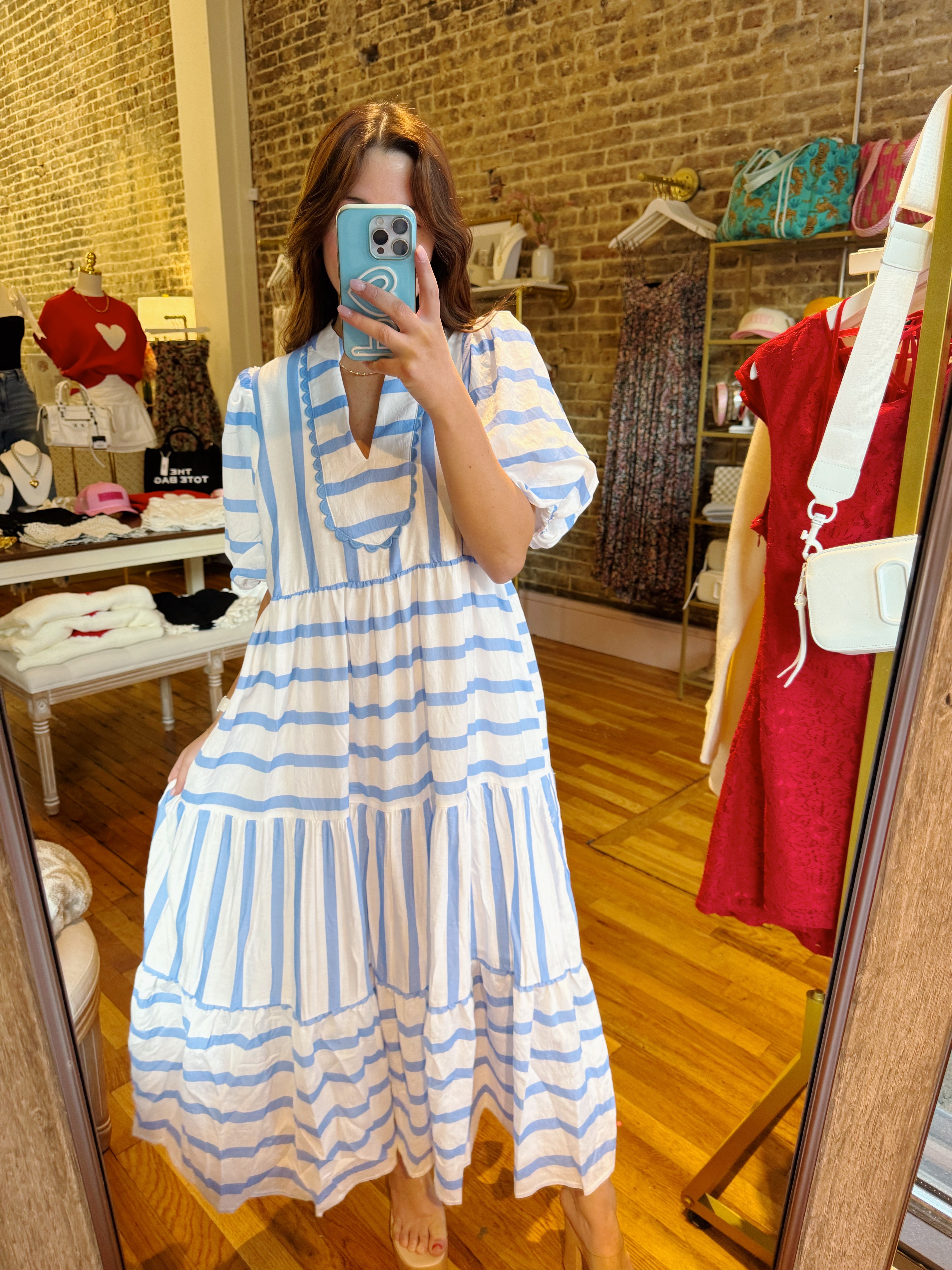 French 75 Maxi Dress - Blue