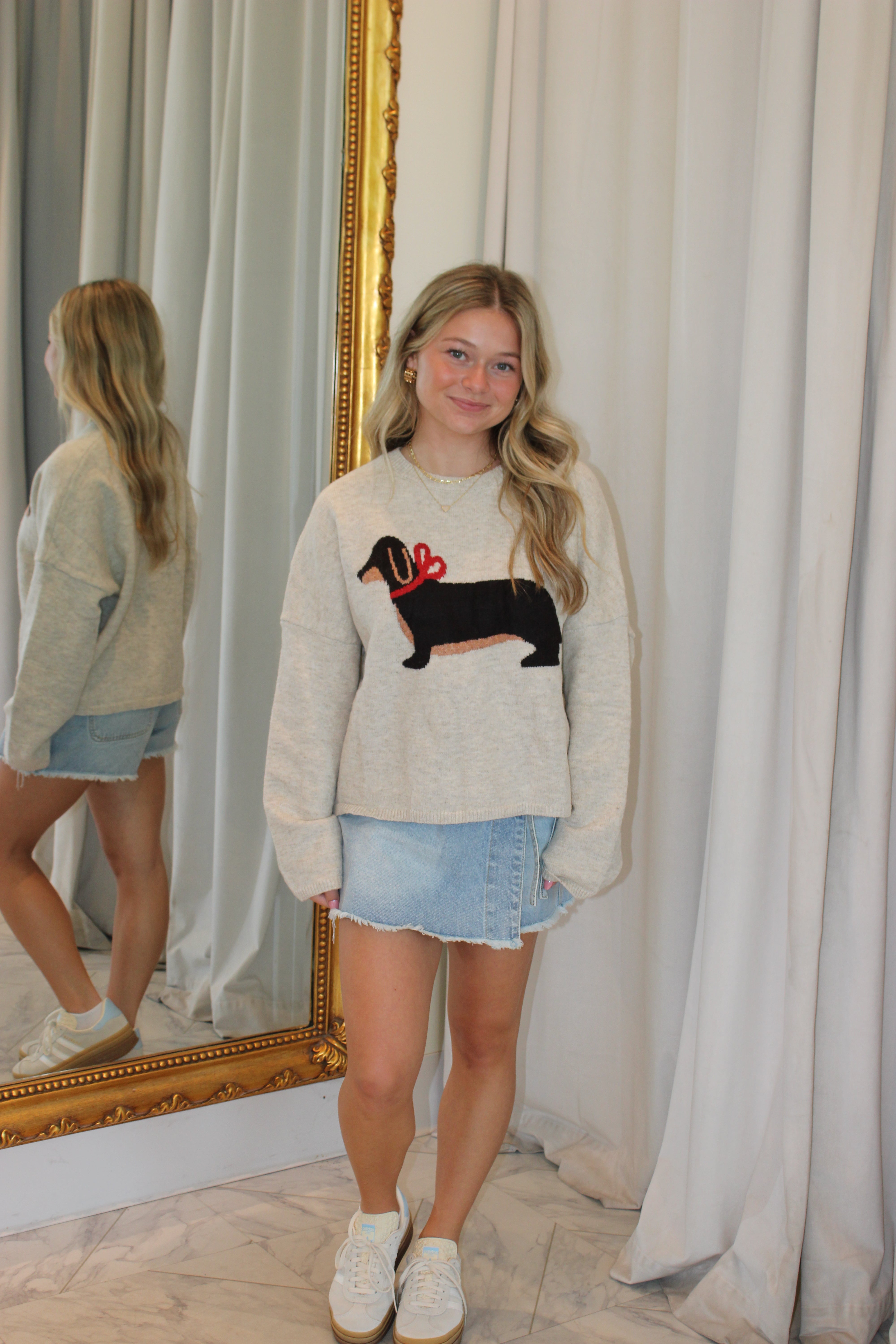 Puppy Love Sweater - Oatmeal