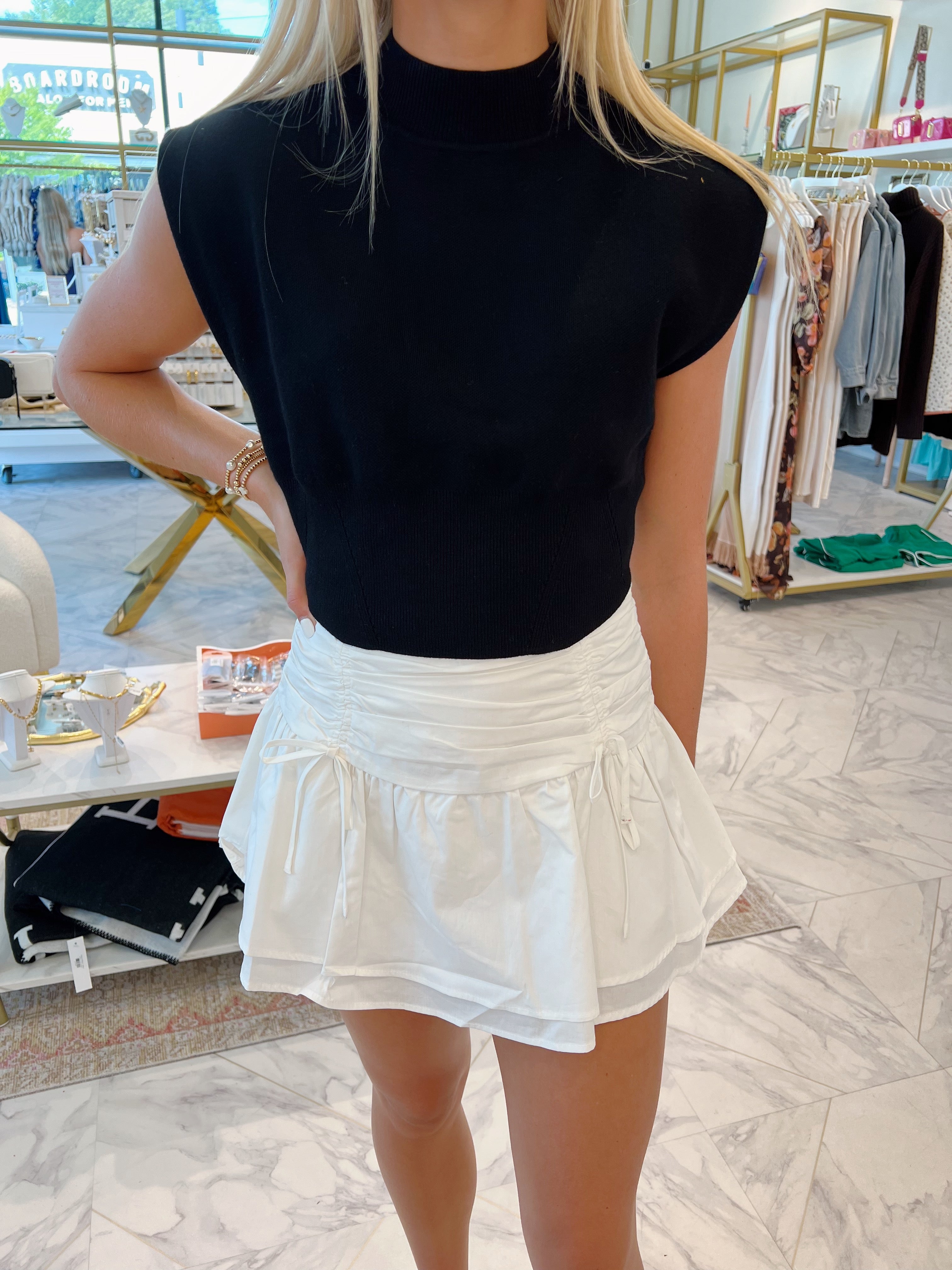 Polly Mini Skirt - White