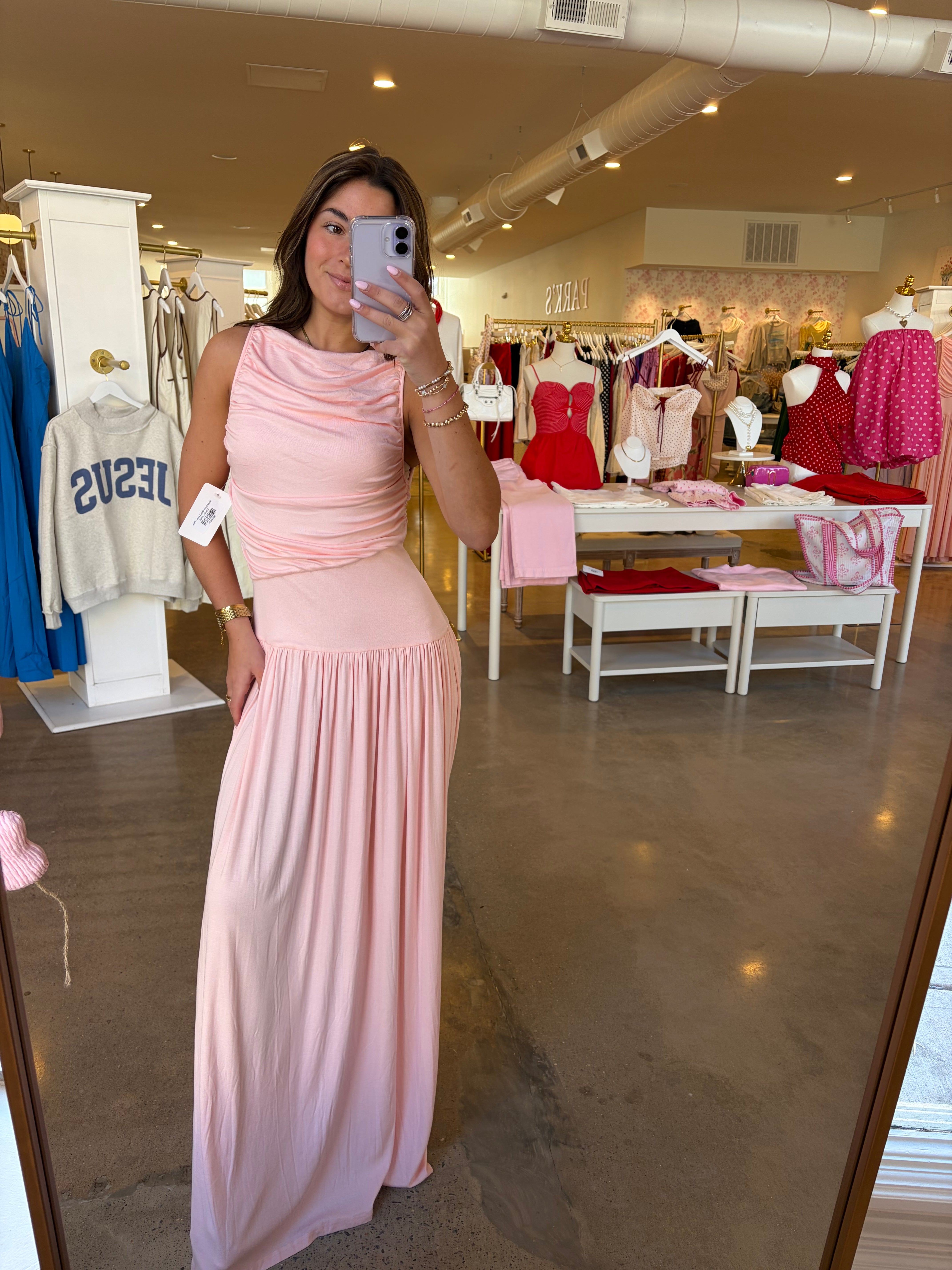 All At Once Maxi Dress - Pink