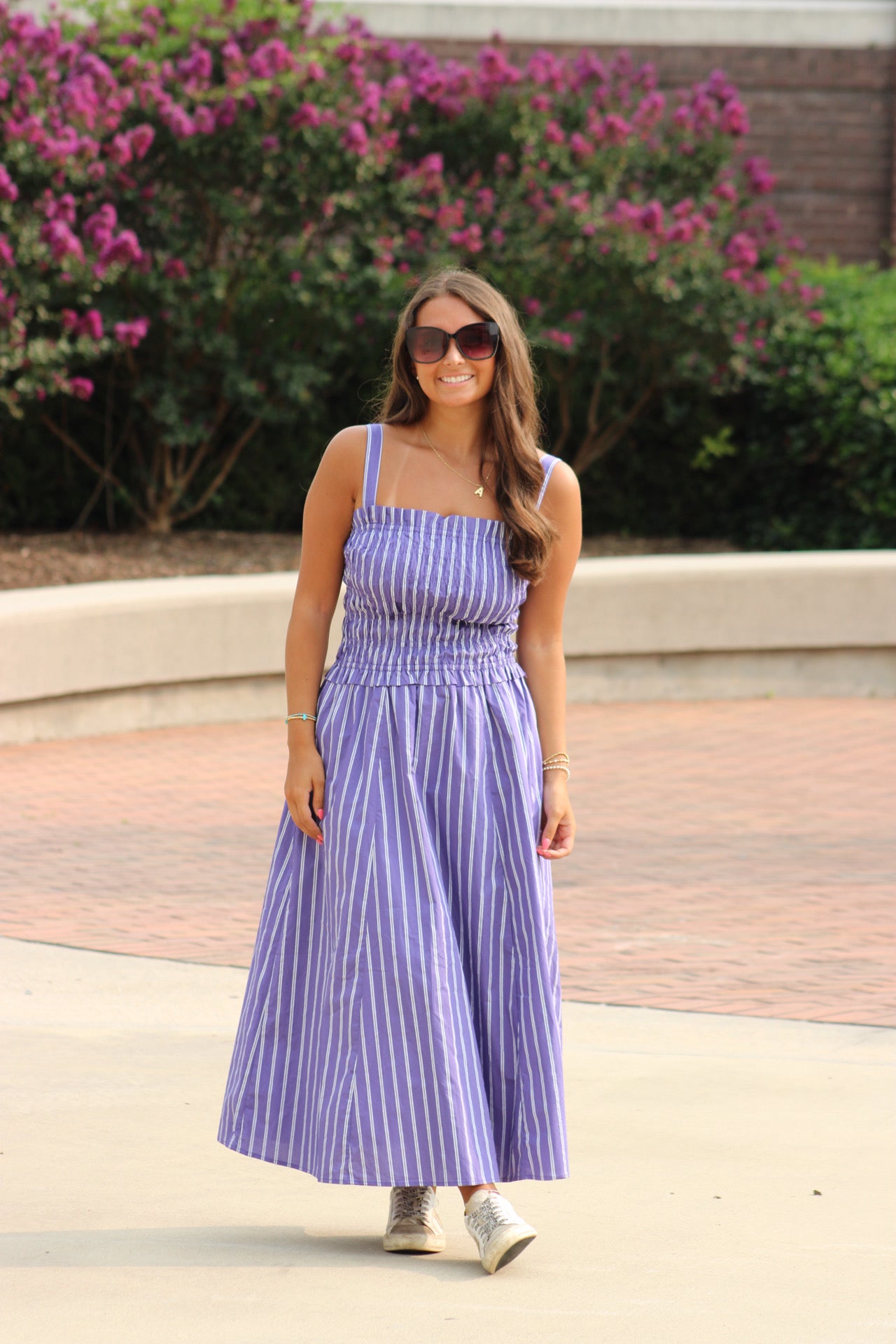 Tailgate Time Midi Dress - Purple