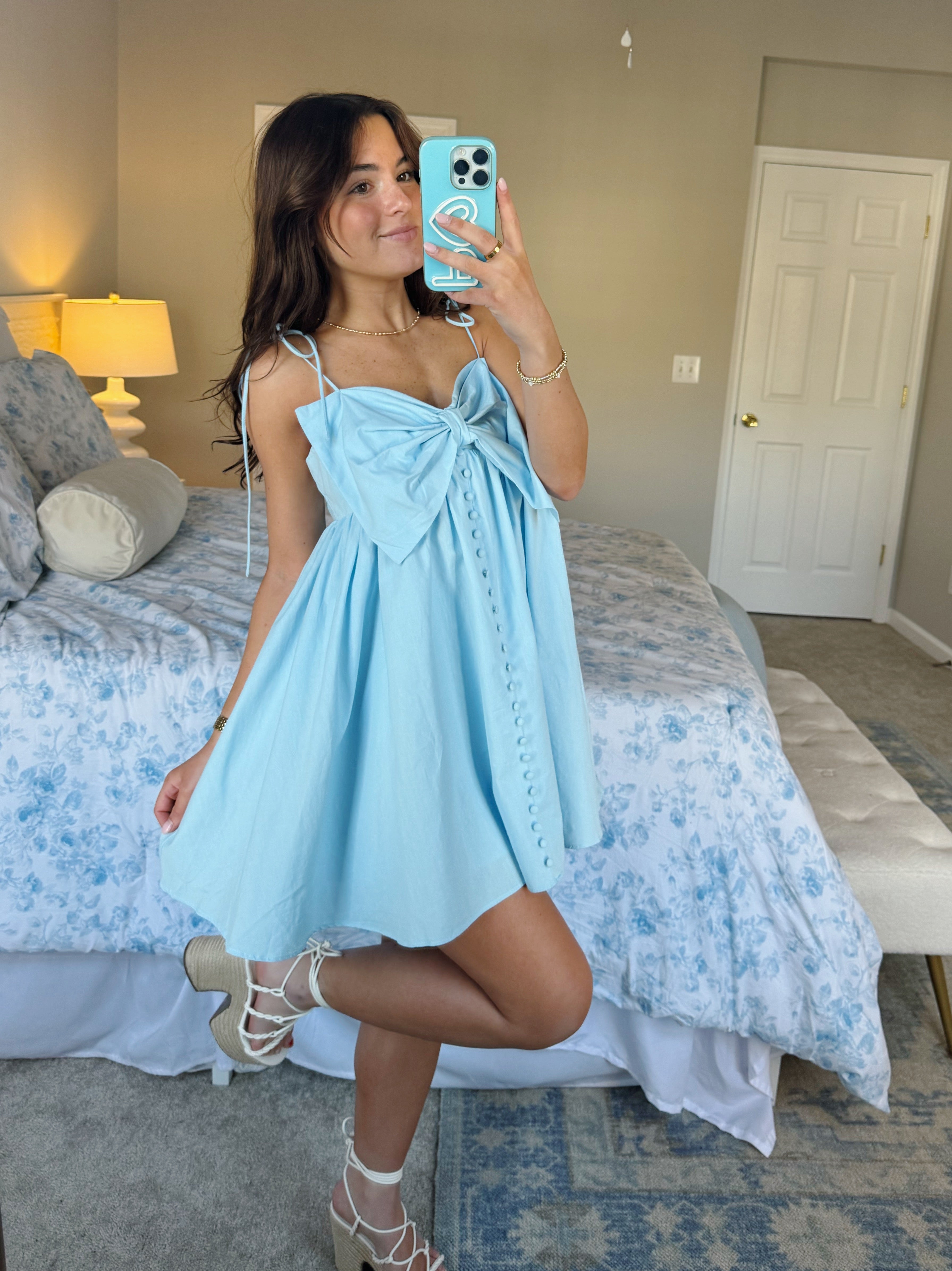 My Way Mini Dress - Light Blue