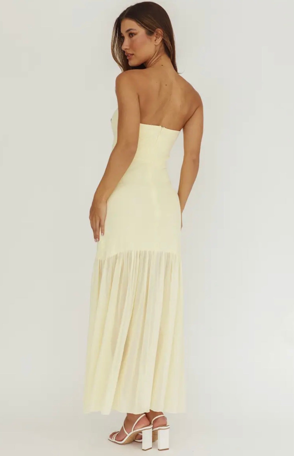 Summer Wedding Maxi Dress - Yellow