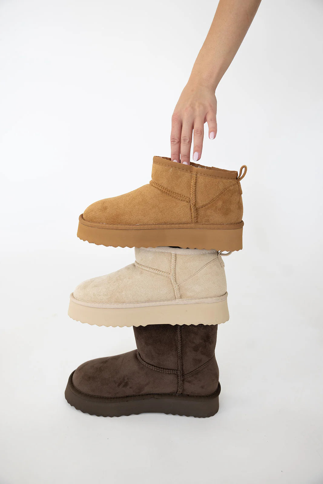 Breckinridge Mini Platform Boots - Chestnut