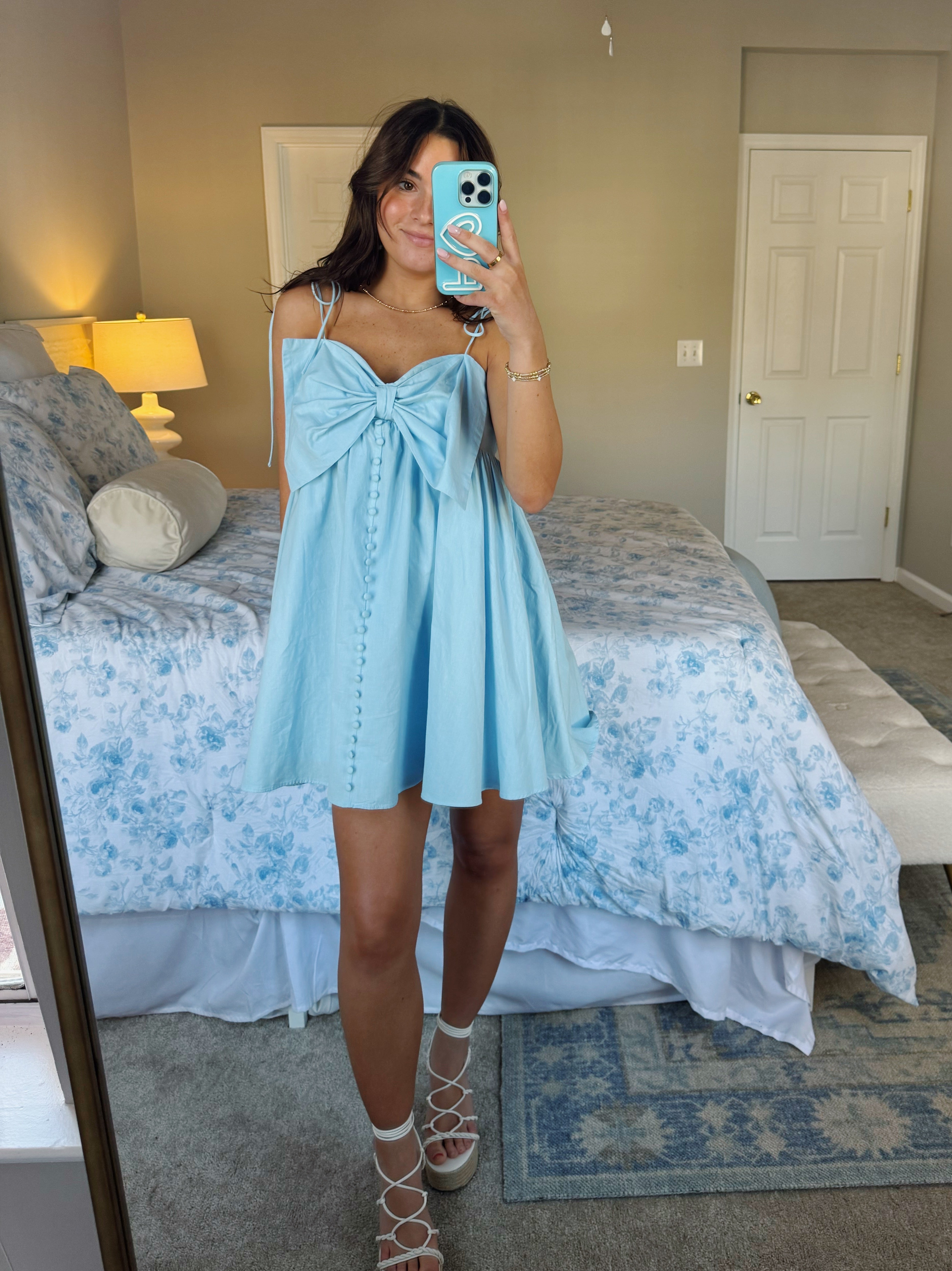 My Way Mini Dress - Light Blue