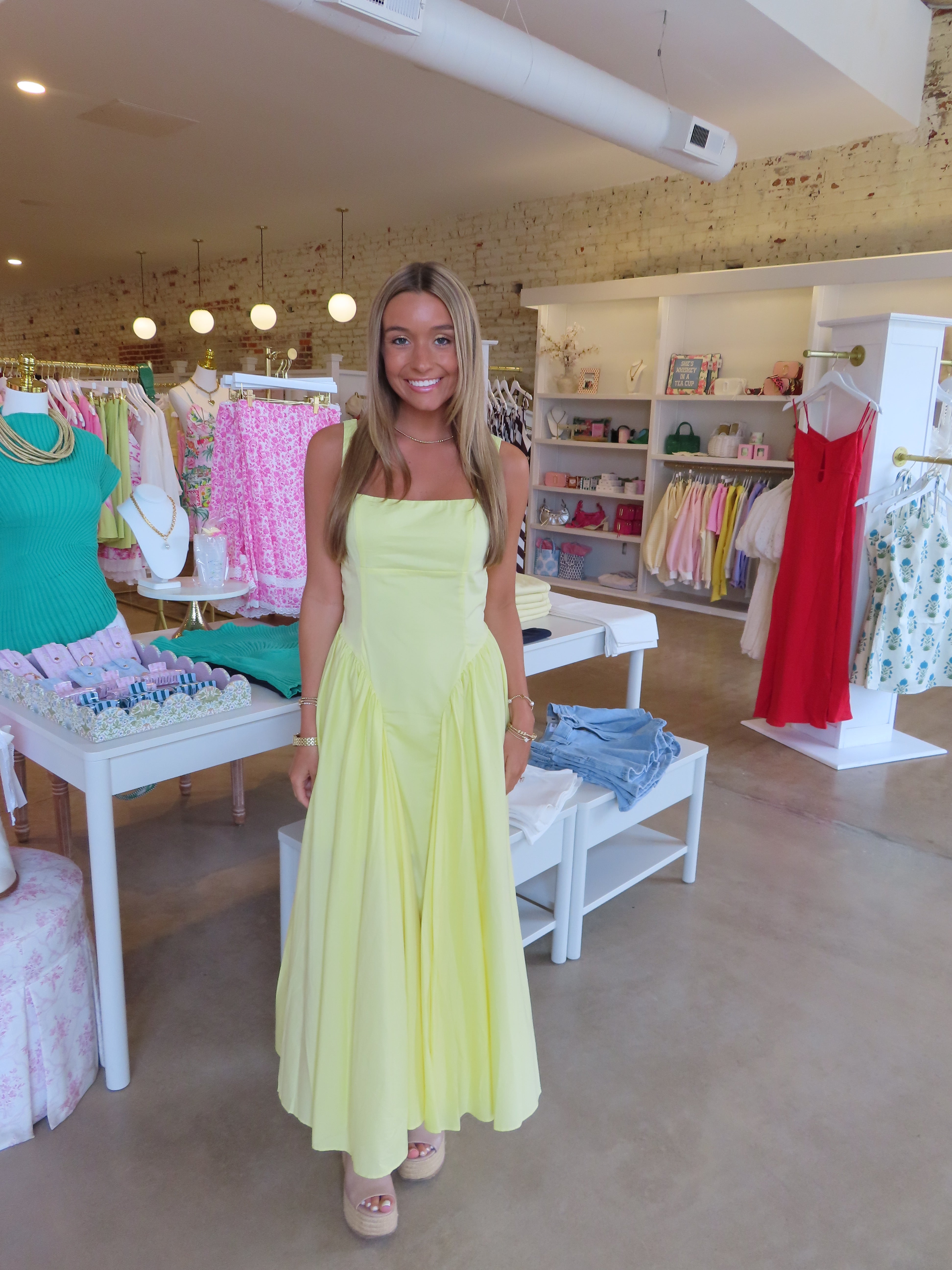 Bridgett Midi Dress - Yellow