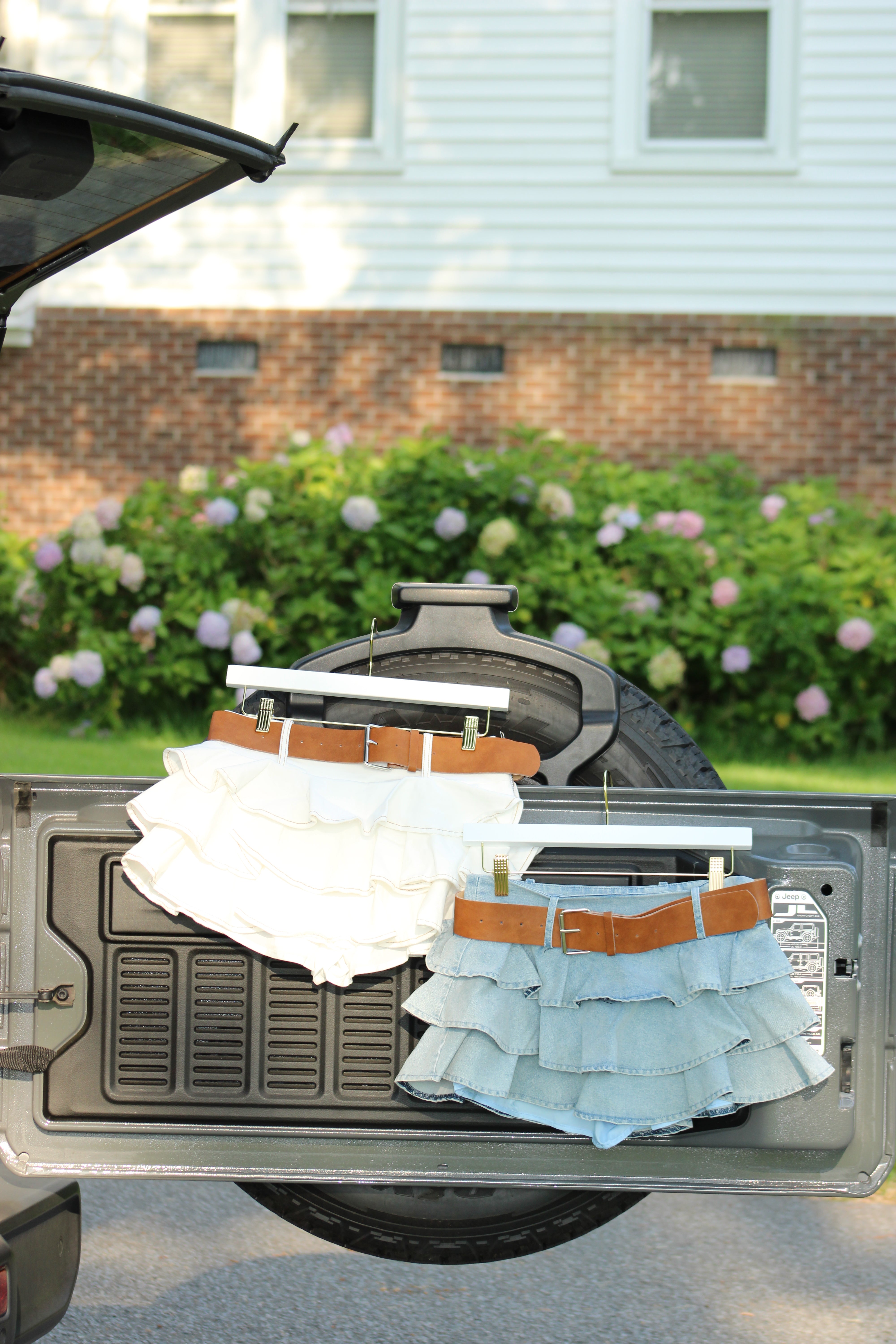 Night With The Girls Denim Skort - White