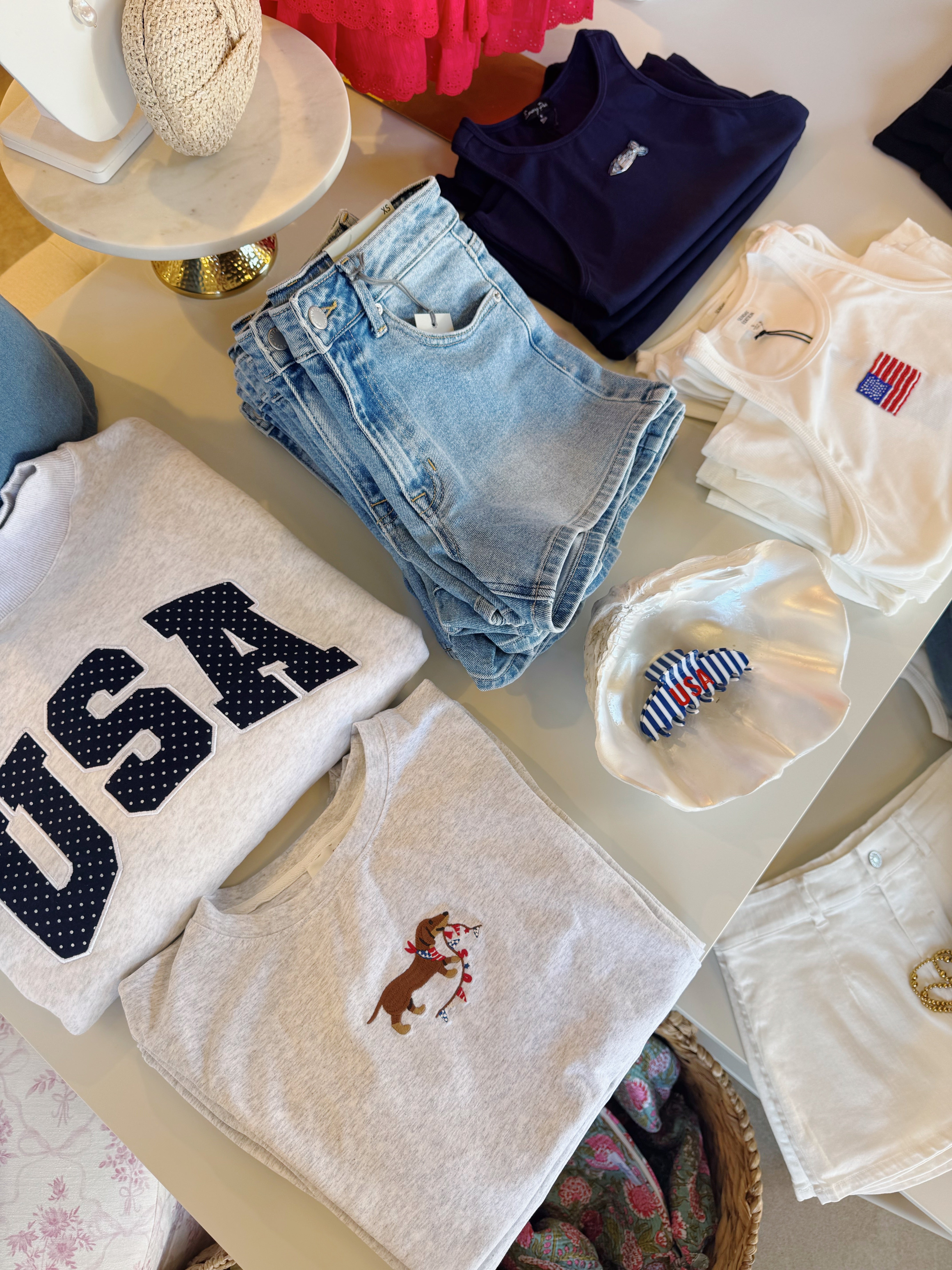 Pawty In The USA Soft Tee - Grey