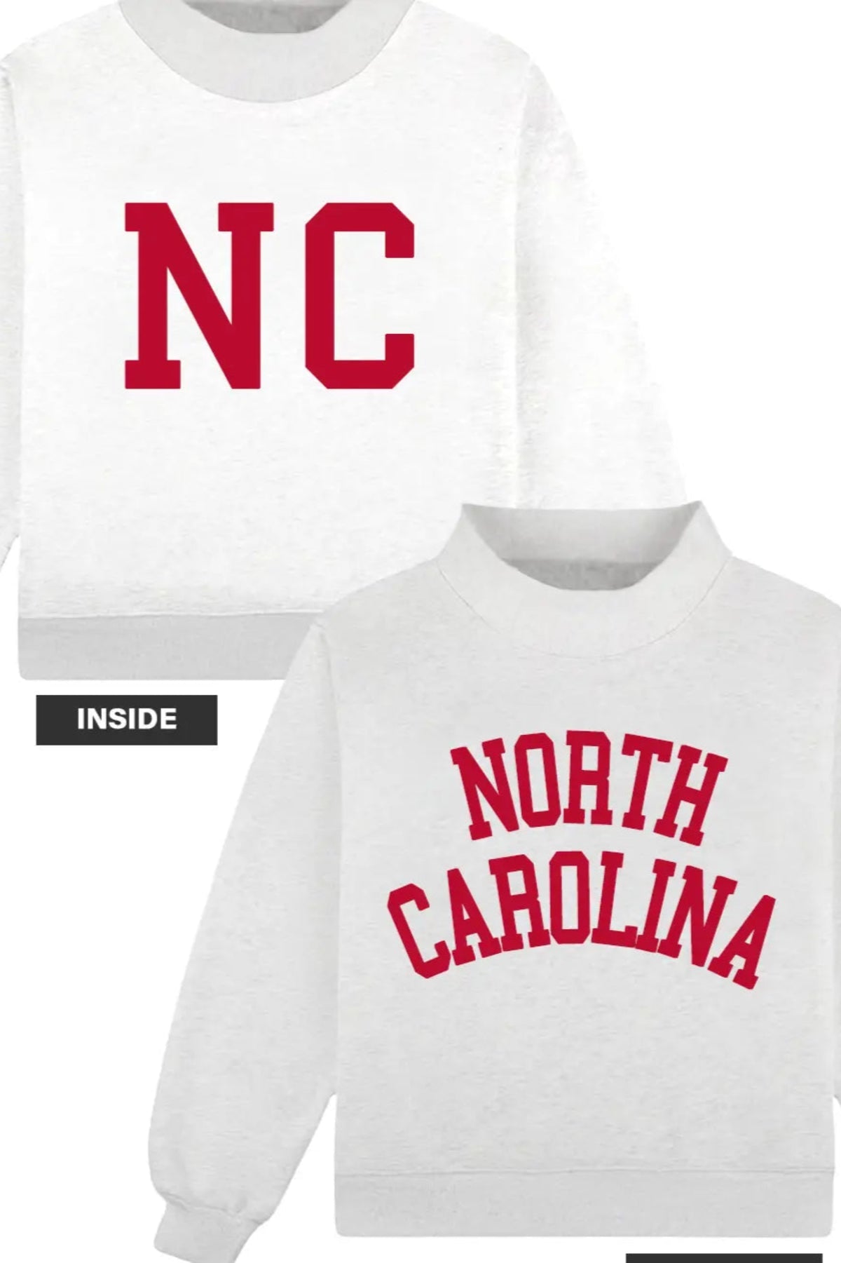 Reversible North Carolina Mockneck - Grey