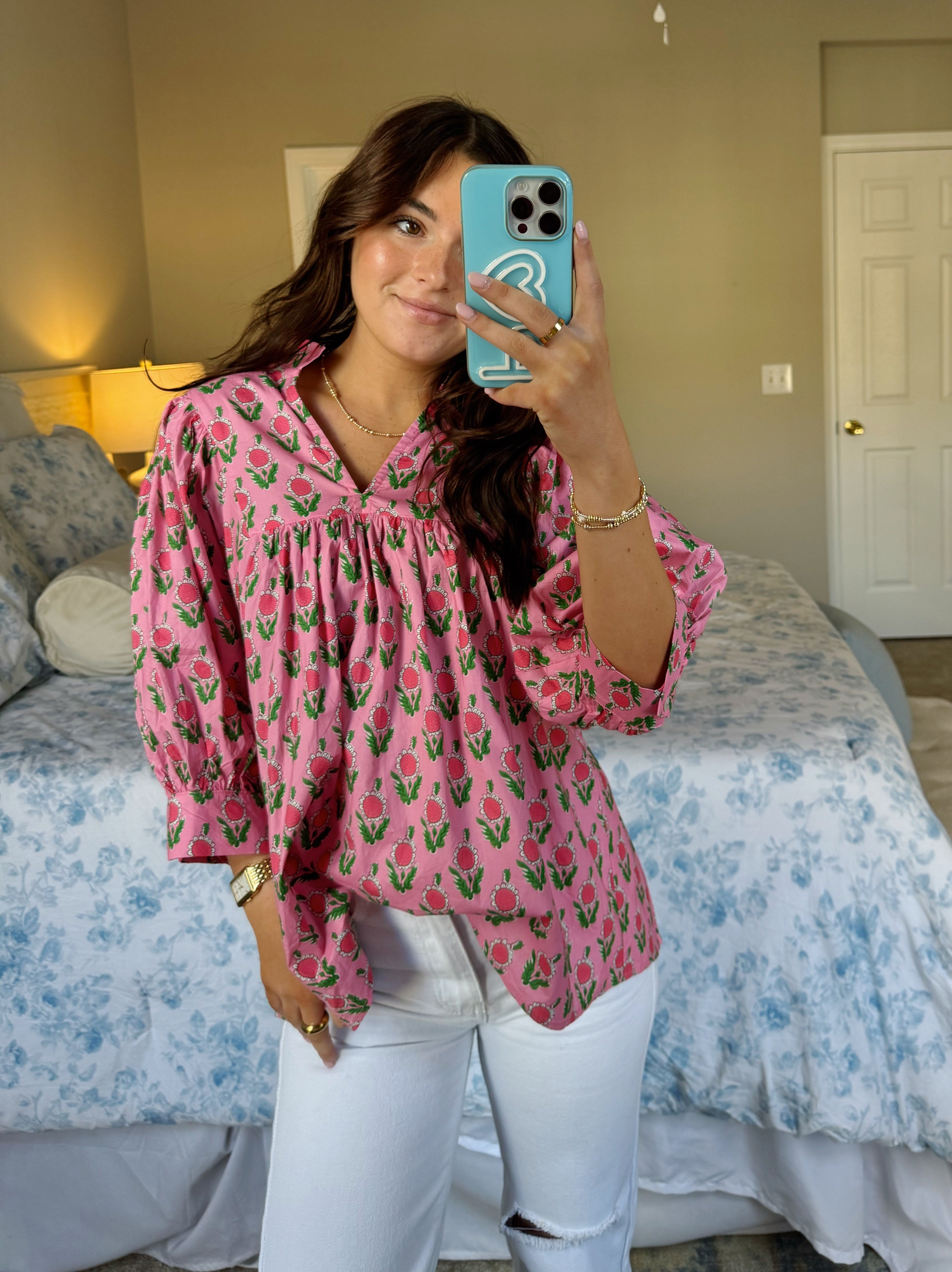 Bed Of Roses Top - Pink