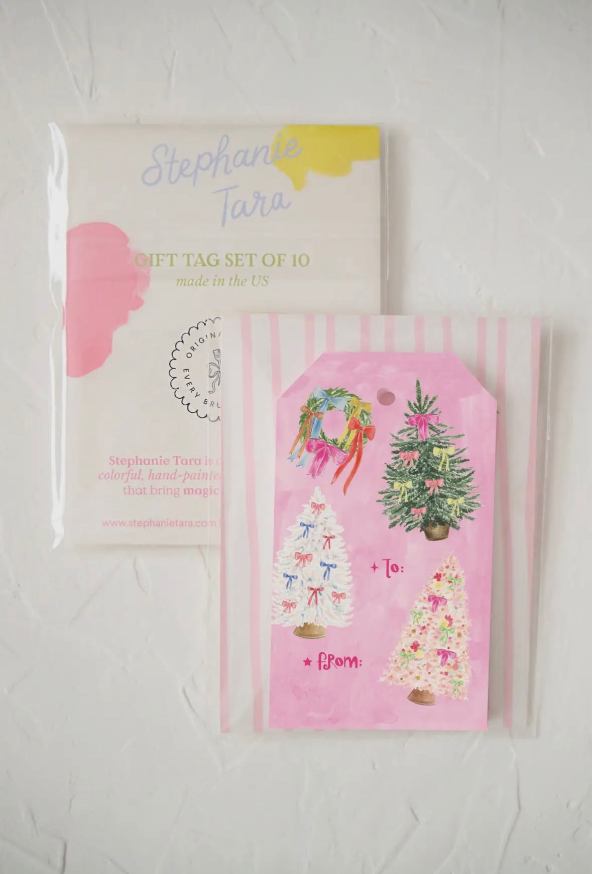 Bow Tree Gift Tag Set, Ribbon, Christmas, Gift Wrap Supplies