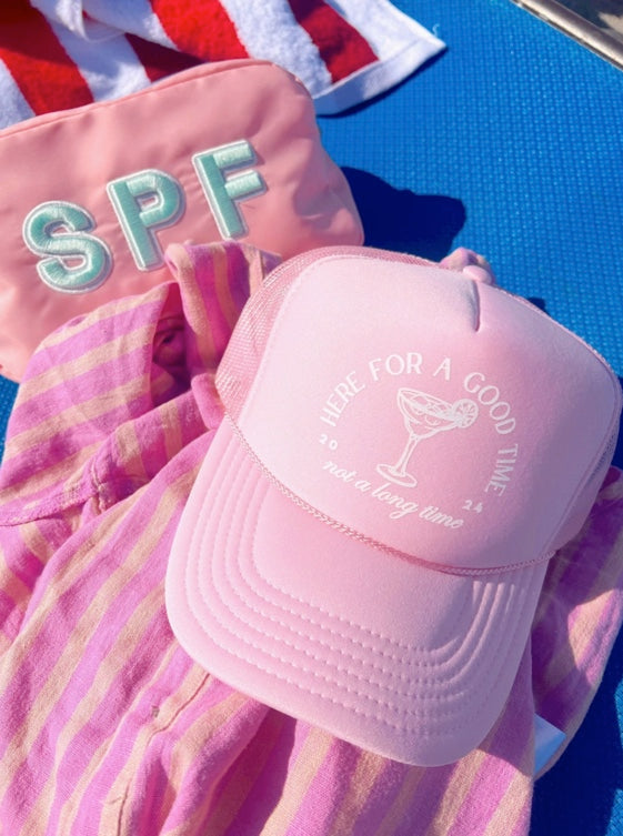 Here For A Good Time - Trucker Hat Pink