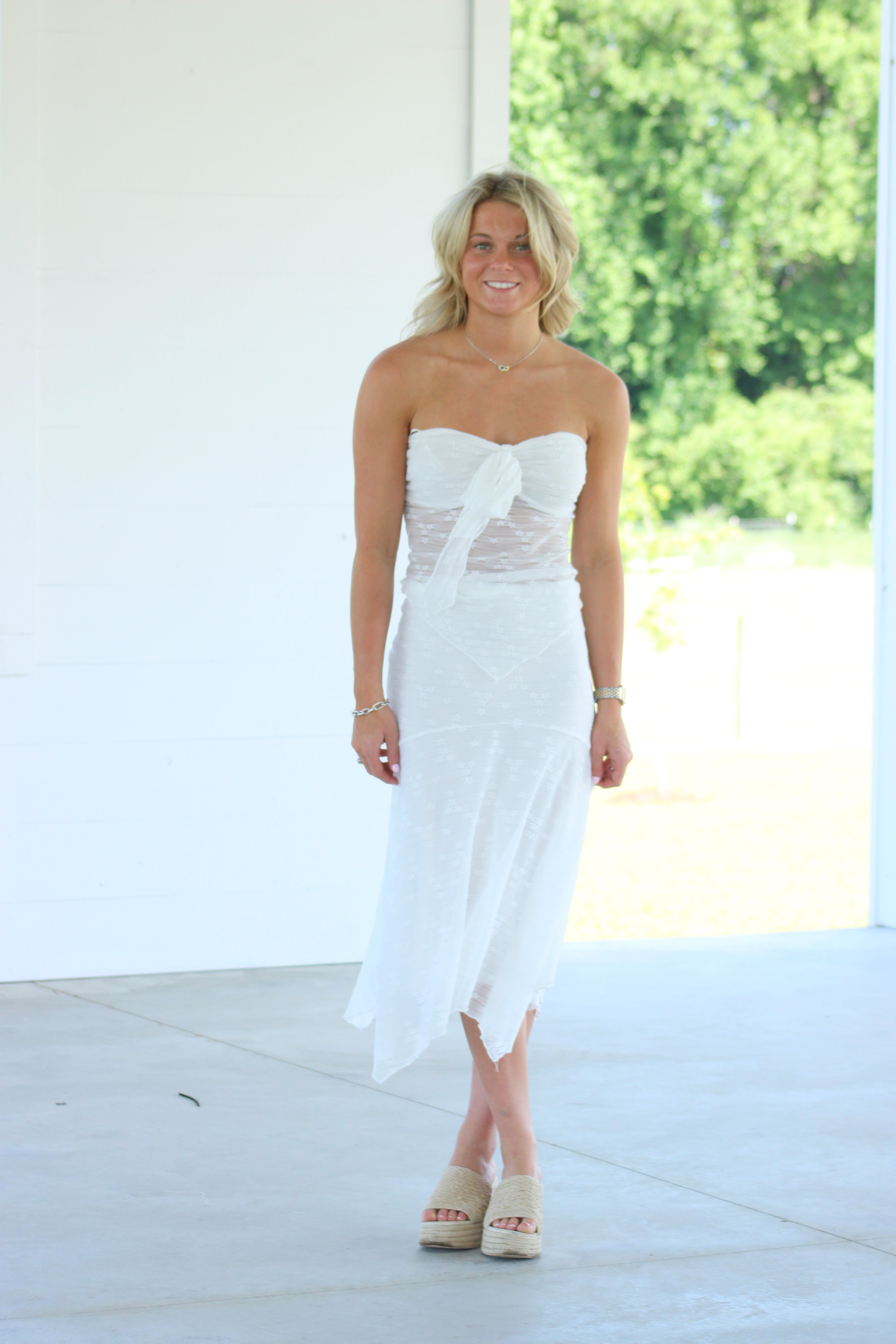 In My Feelings Skirt Set - White