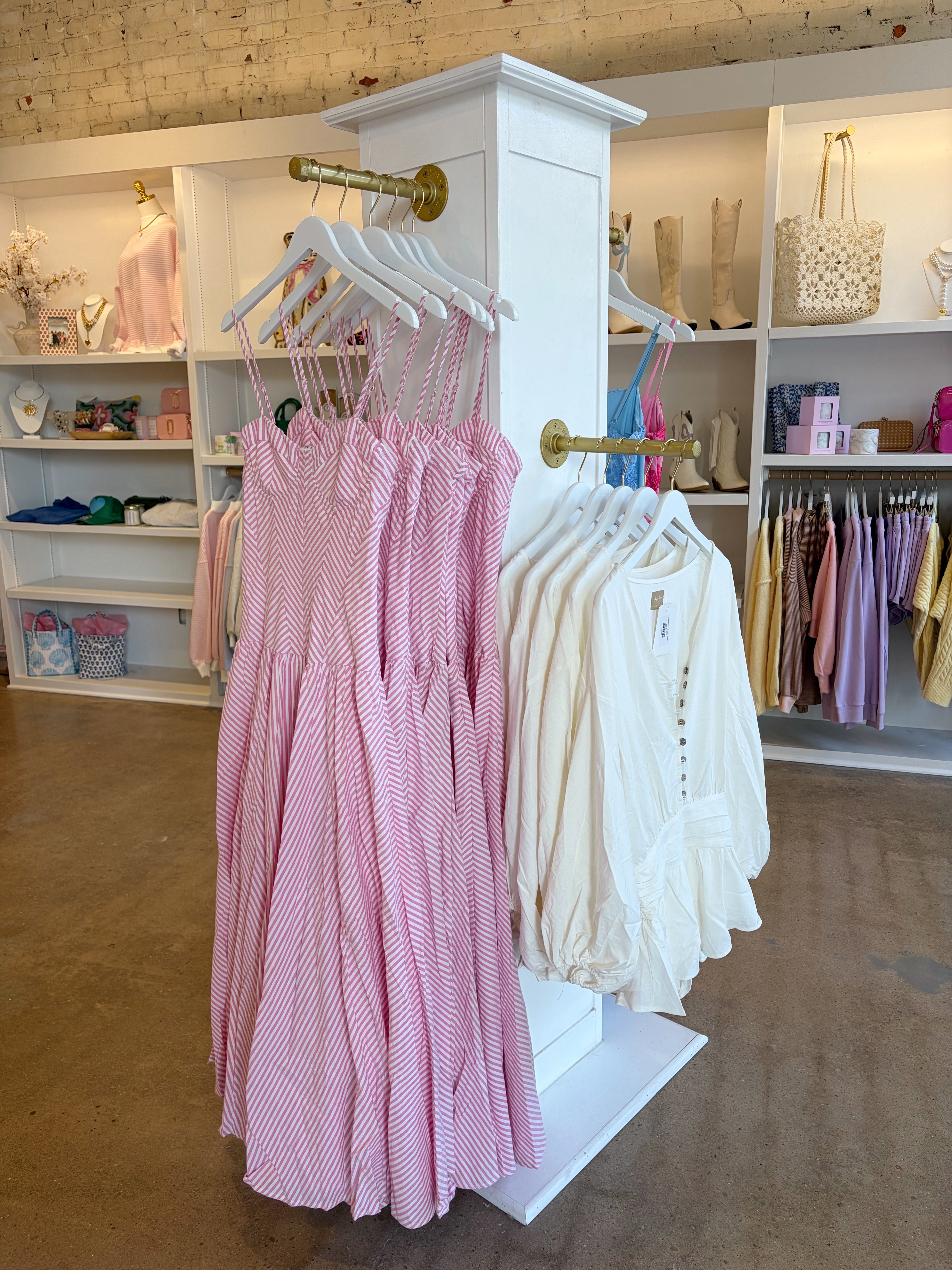 Palmer Maxi Dress - Pink Stripe