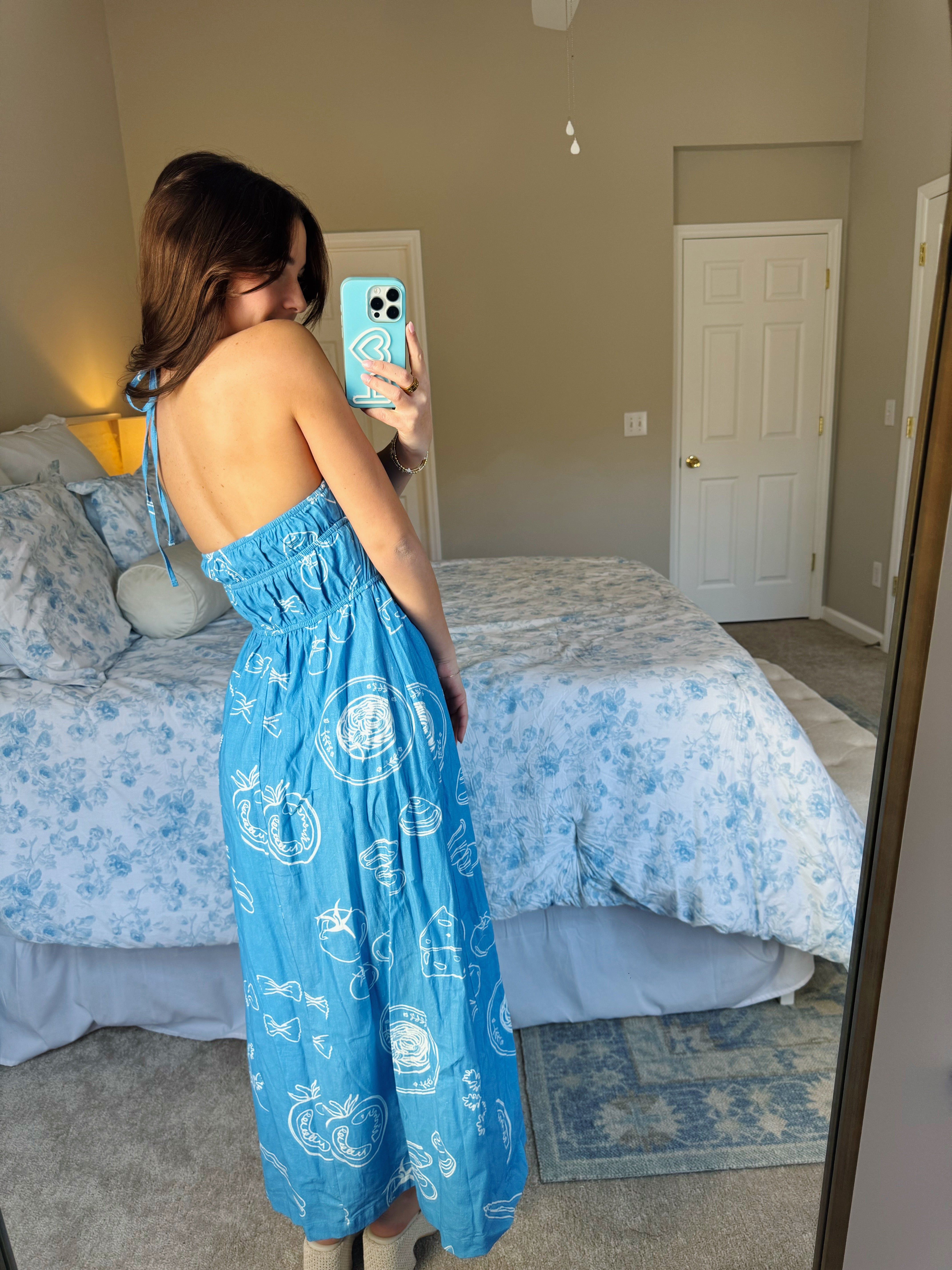 Summer Romance Maxi Dress - Capri Blue