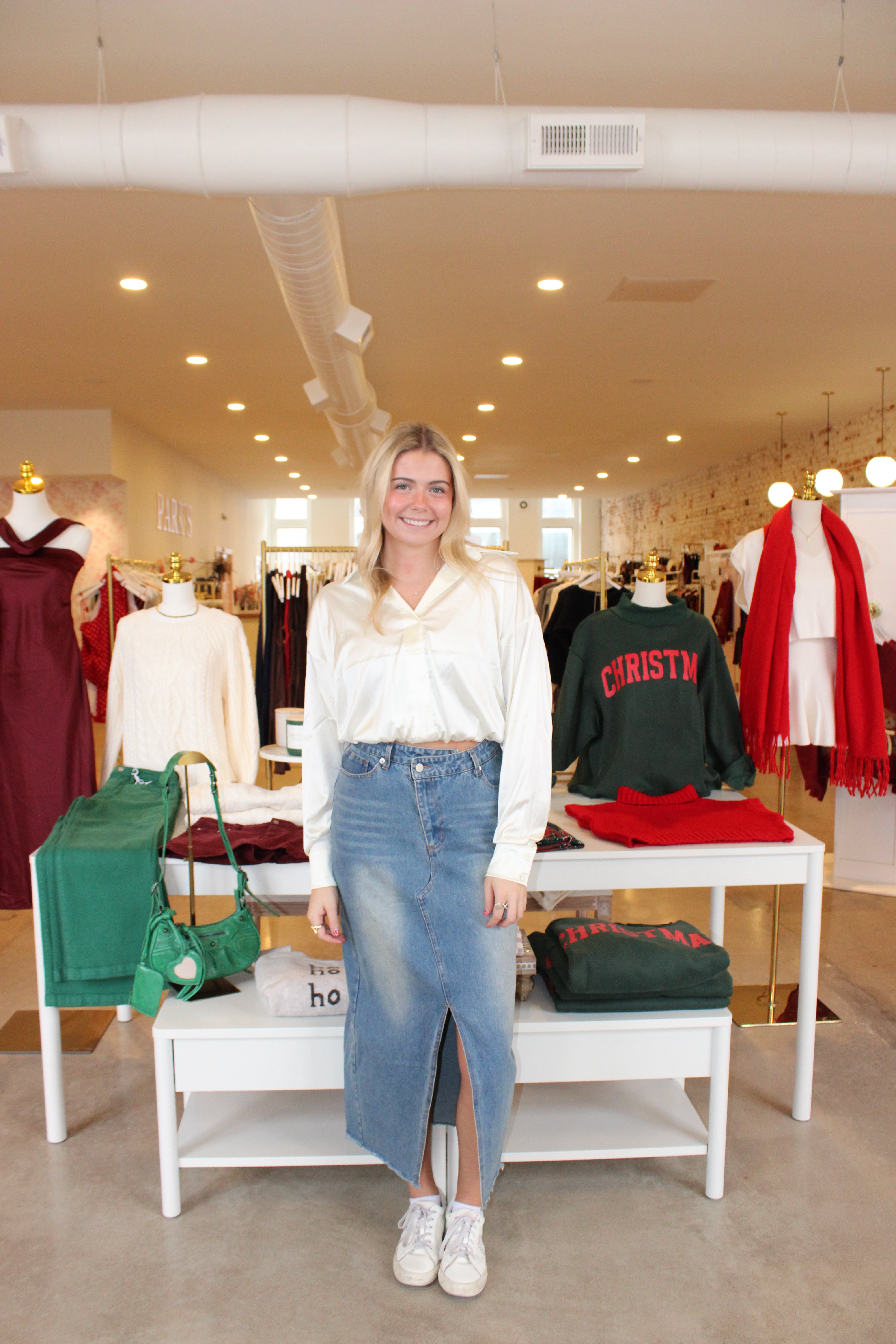 Paloma Midi Denim Skirt - Medium Wash